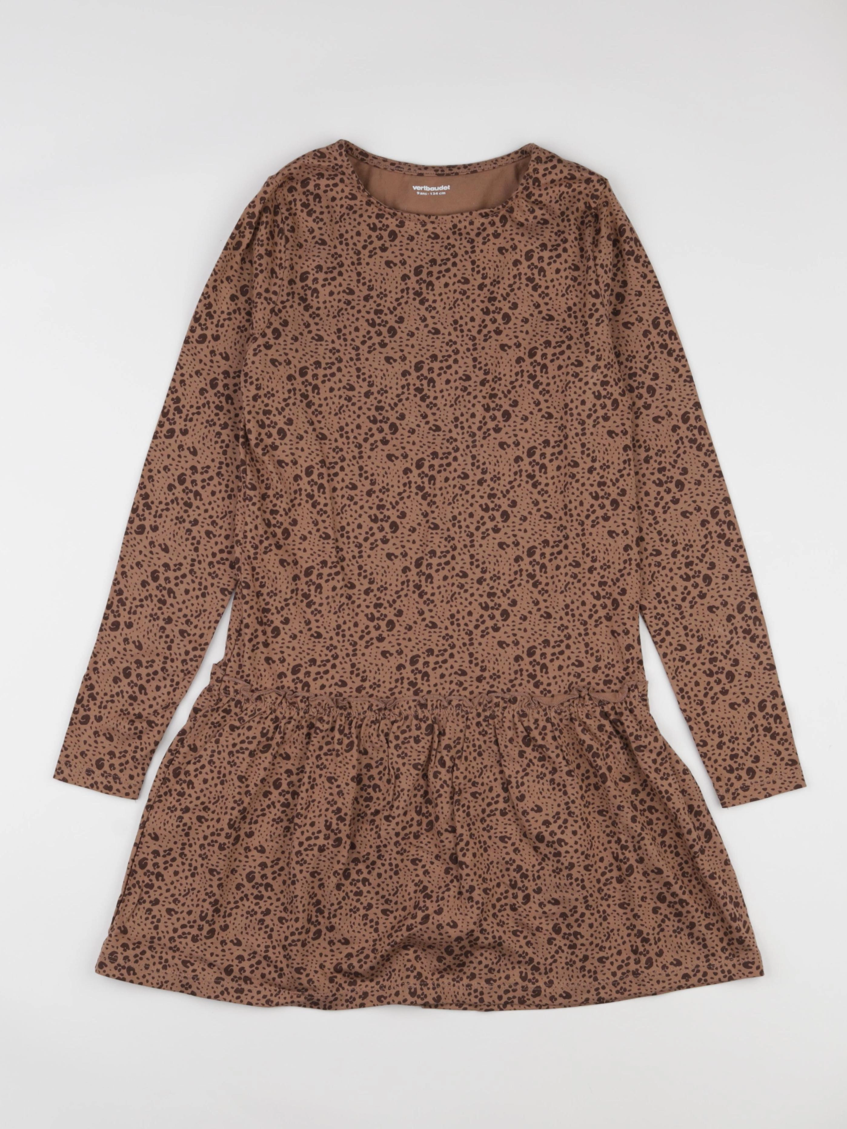 Vertbaudet - robe marron - 9 ans