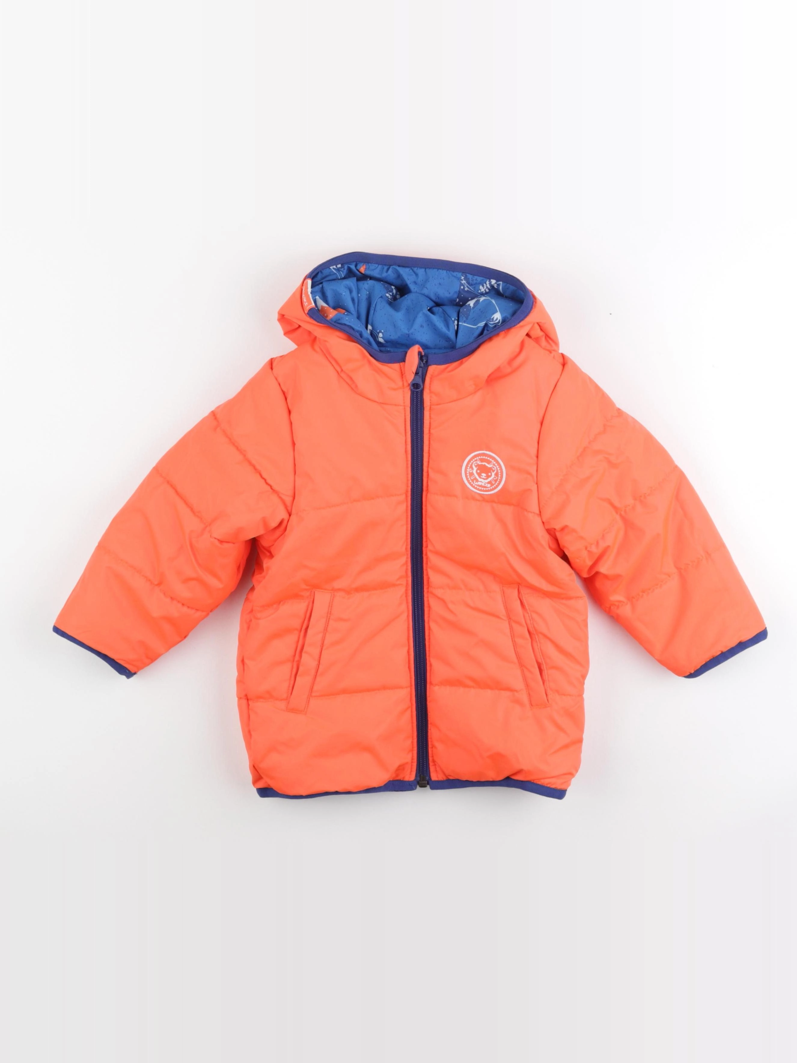 Decathlon ski - manteau de ski réversible orange, bleu - 24 mois