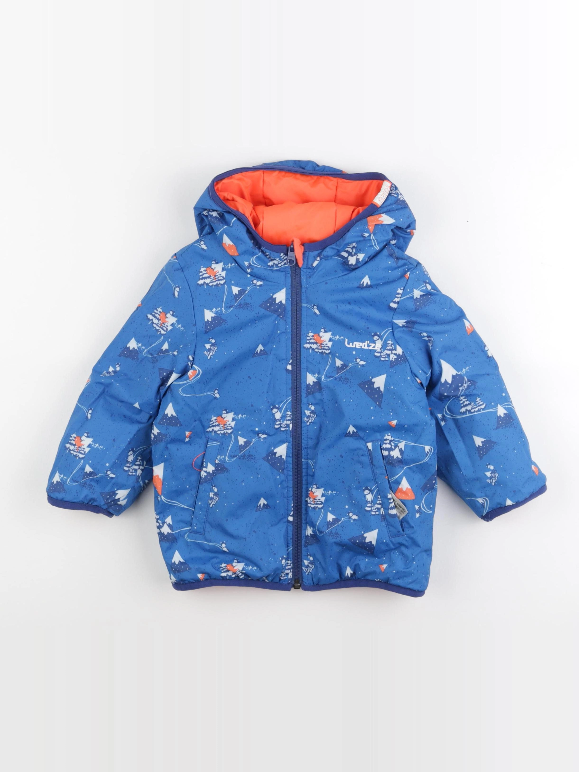 Decathlon ski - manteau de ski réversible orange, bleu - 24 mois