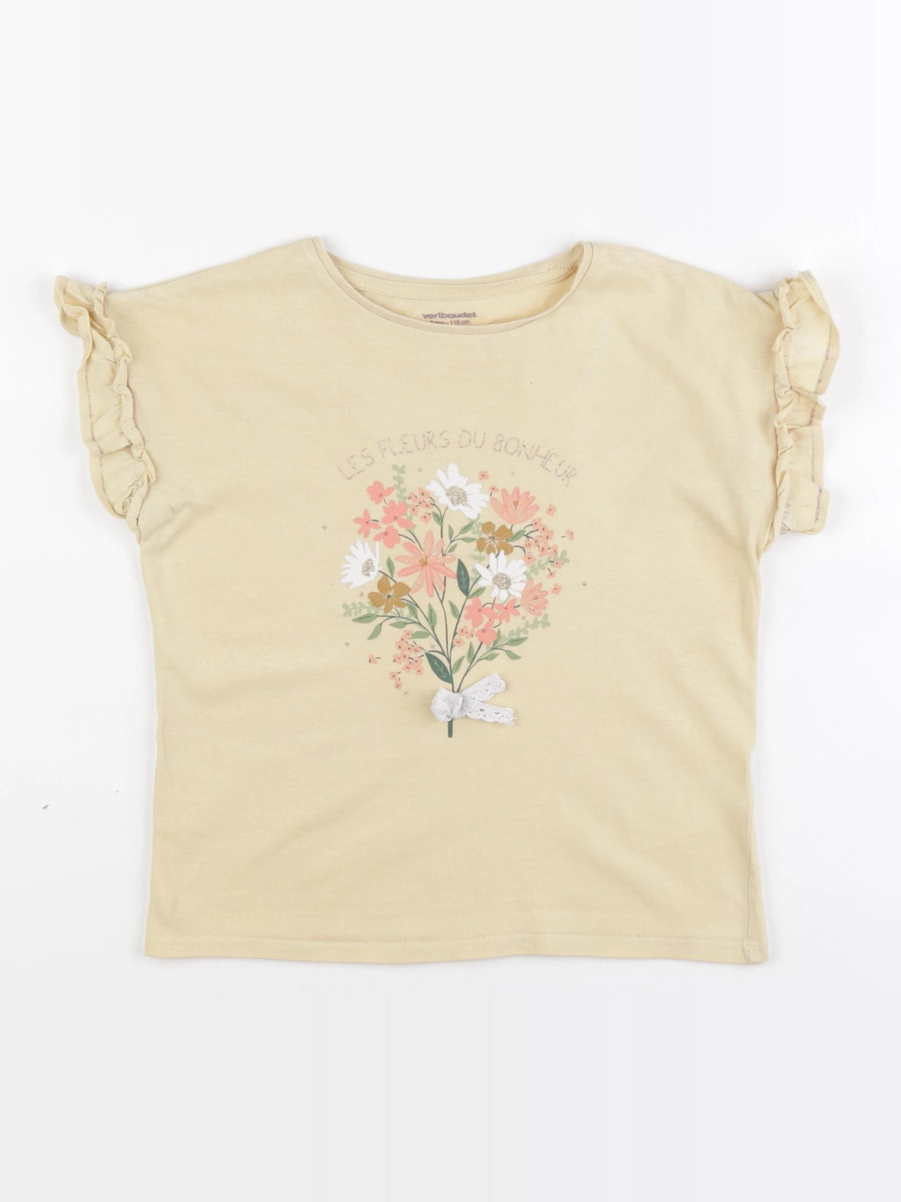 Vertbaudet - tee-shirt jaune - 6 ans