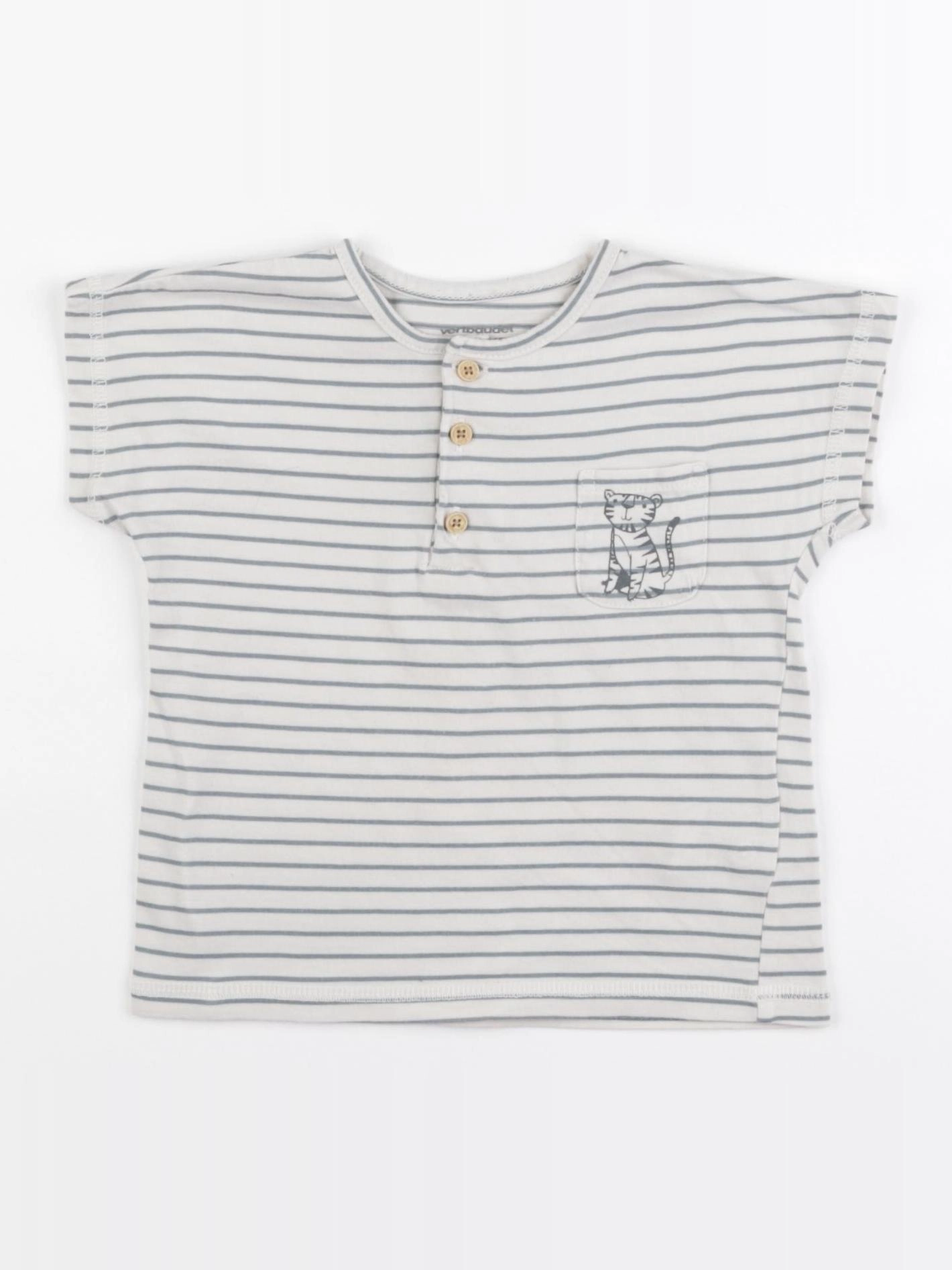 Vertbaudet - tee-shirt beige, vert - 18 mois