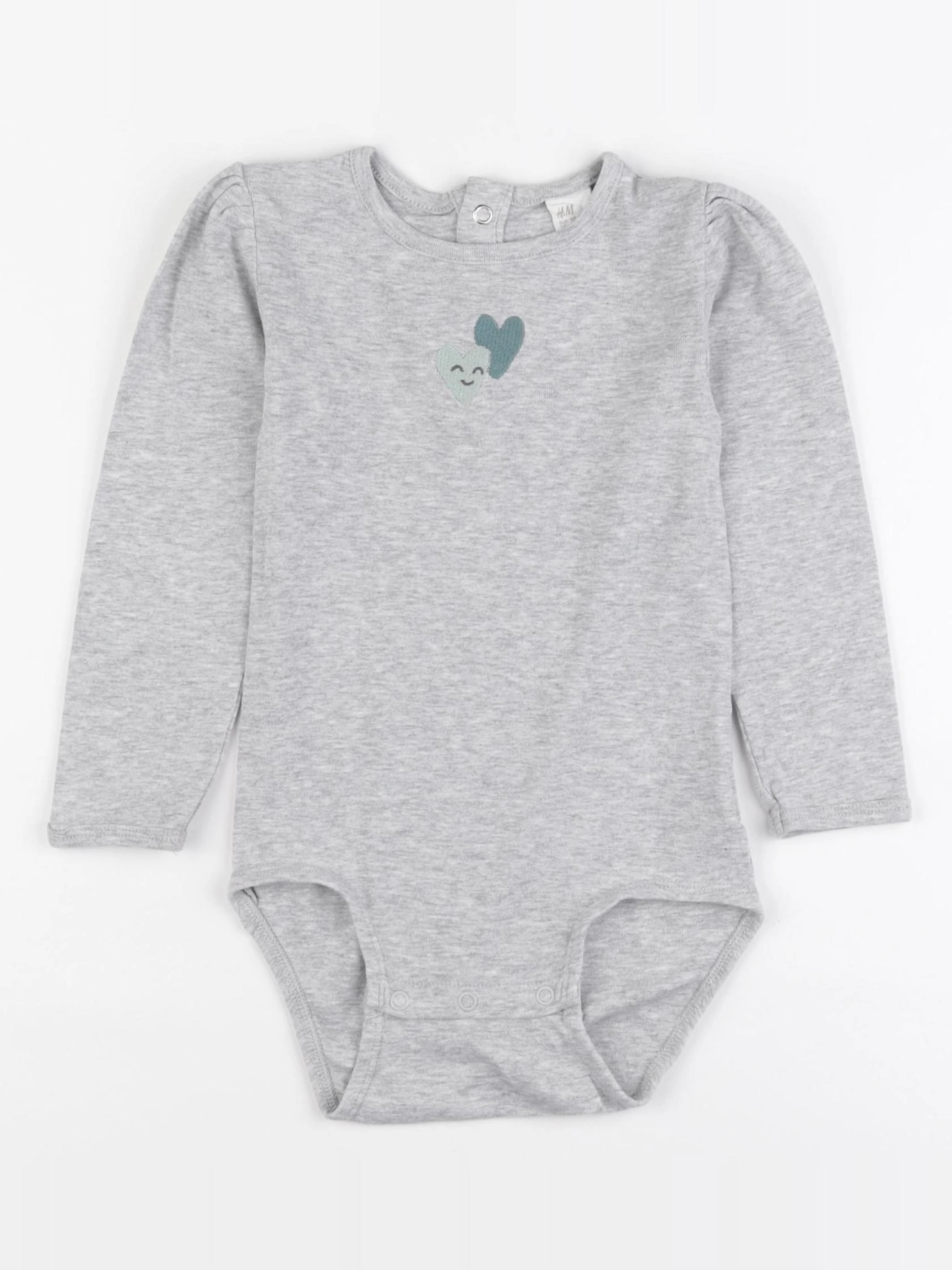 H&M - body gris - 2/3 ans