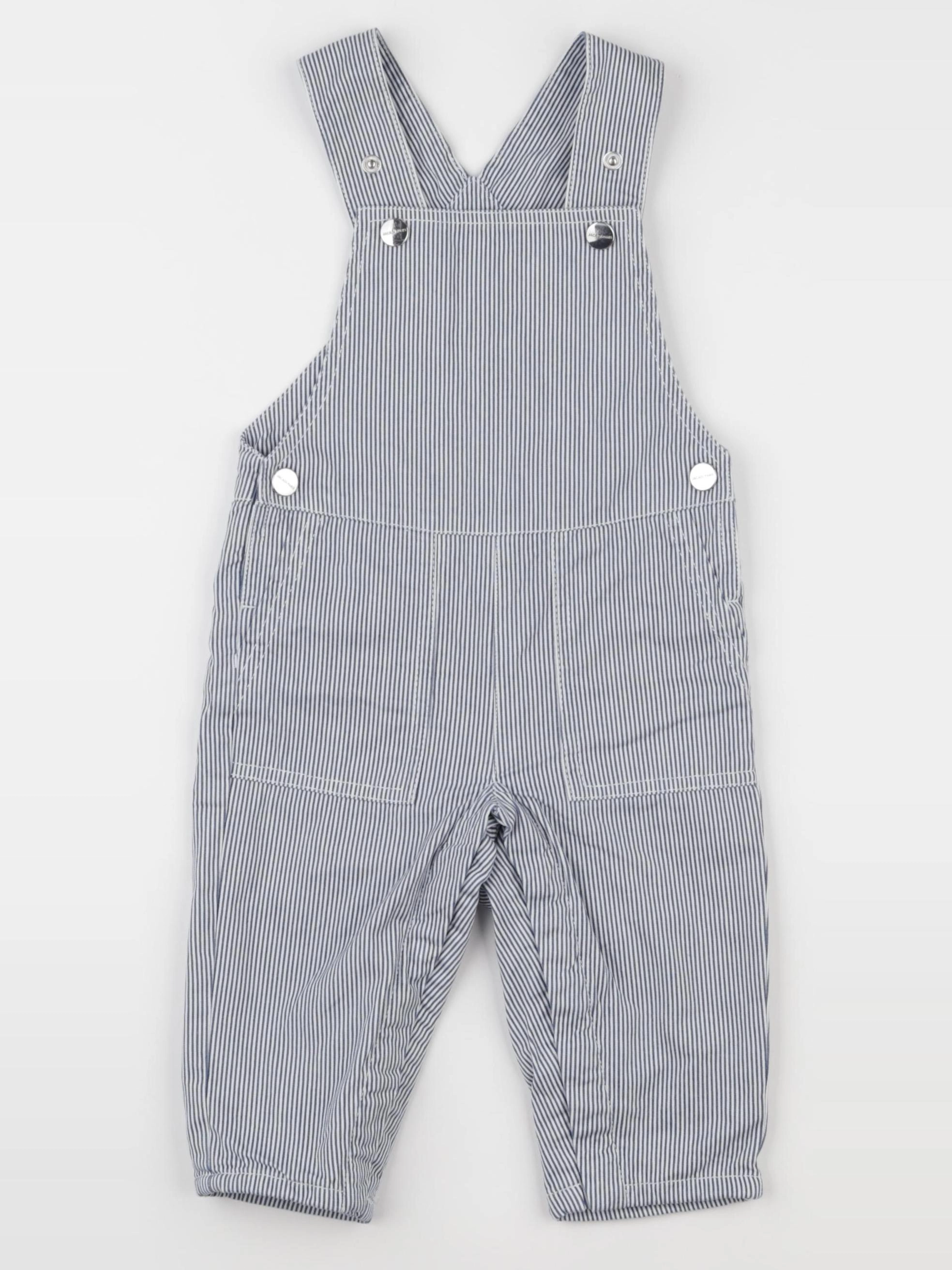 Jacadi - combinaison bleu, blanc - 12 mois