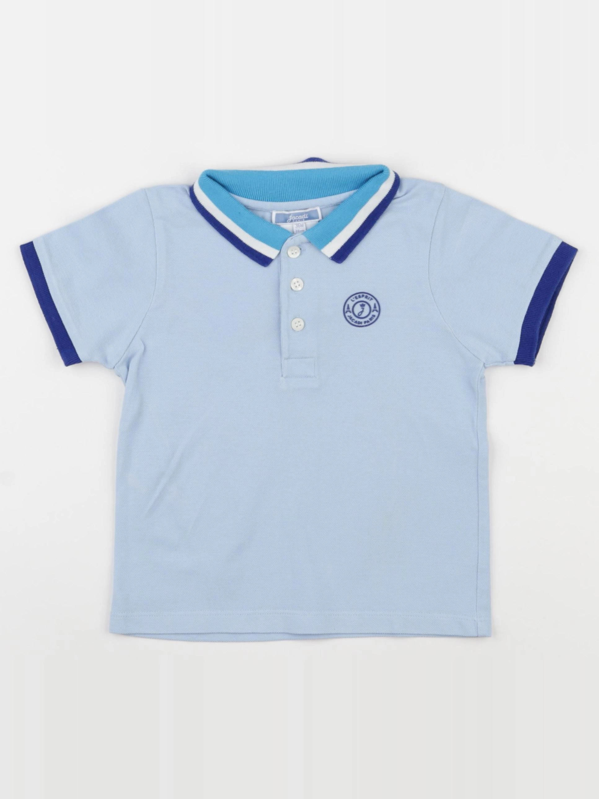 Jacadi - polo bleu - 36 mois