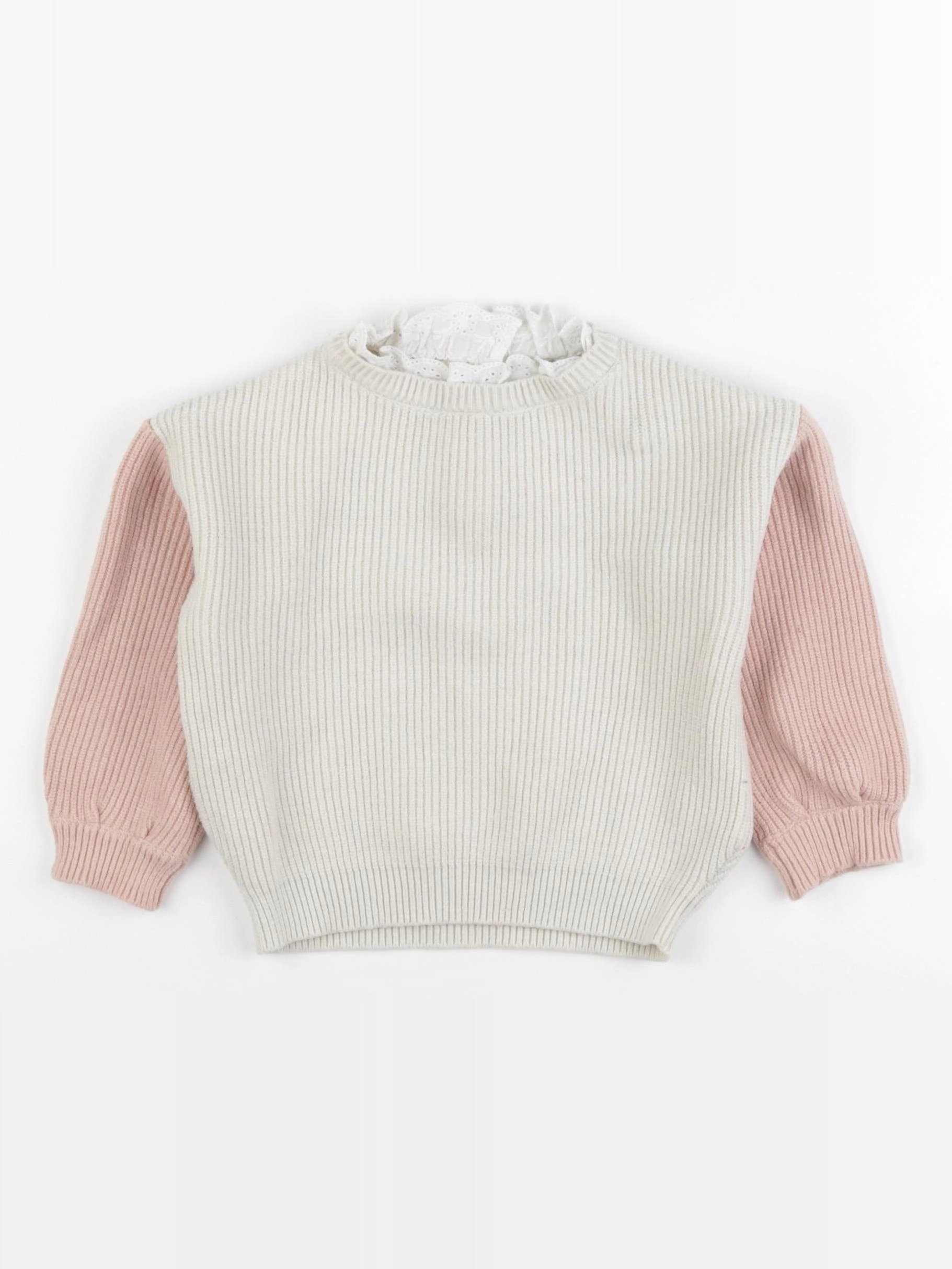 Vertbaudet - pull beige - 2 ans