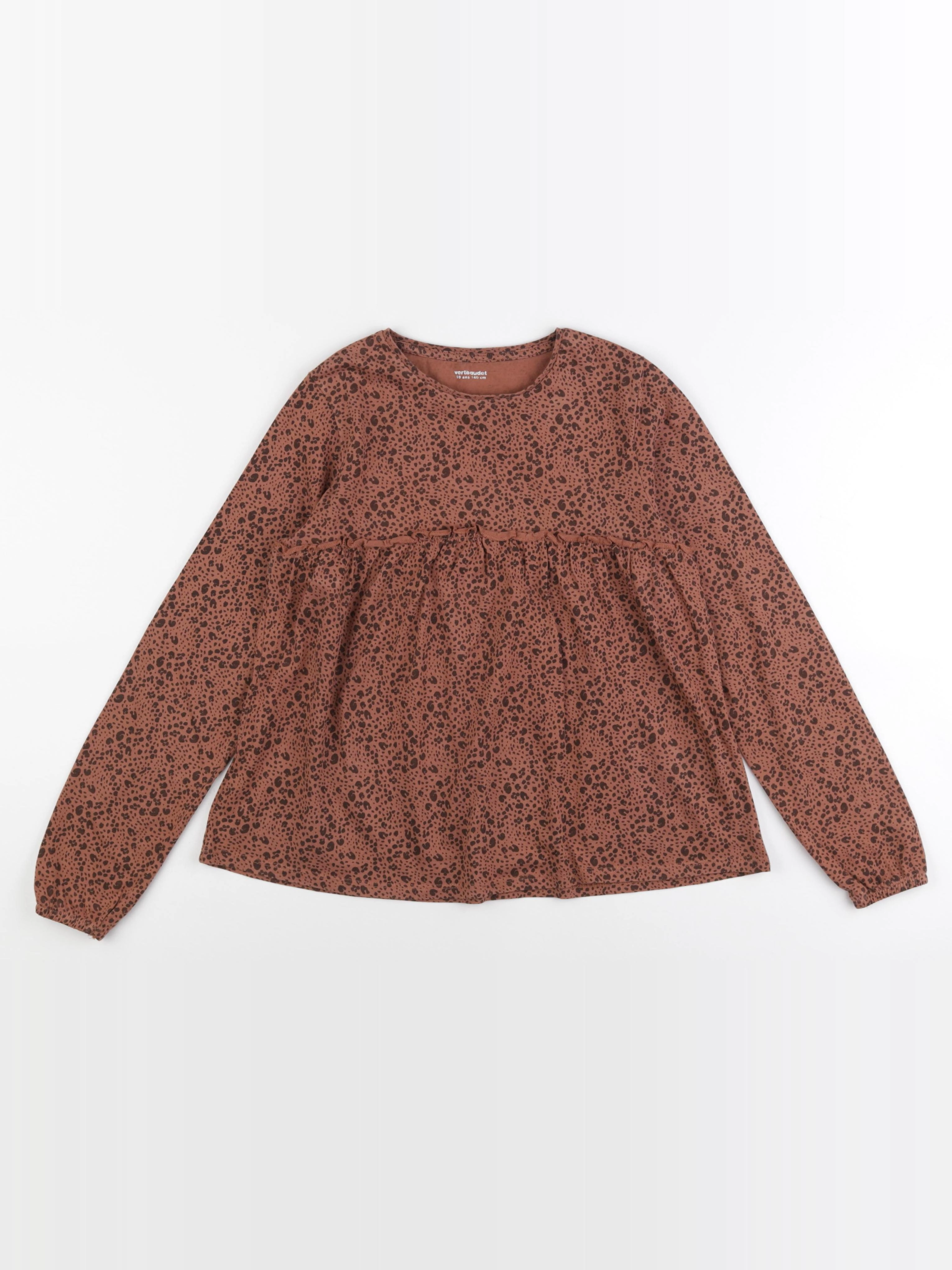 Vertbaudet - tee-shirt marron - 10 ans
