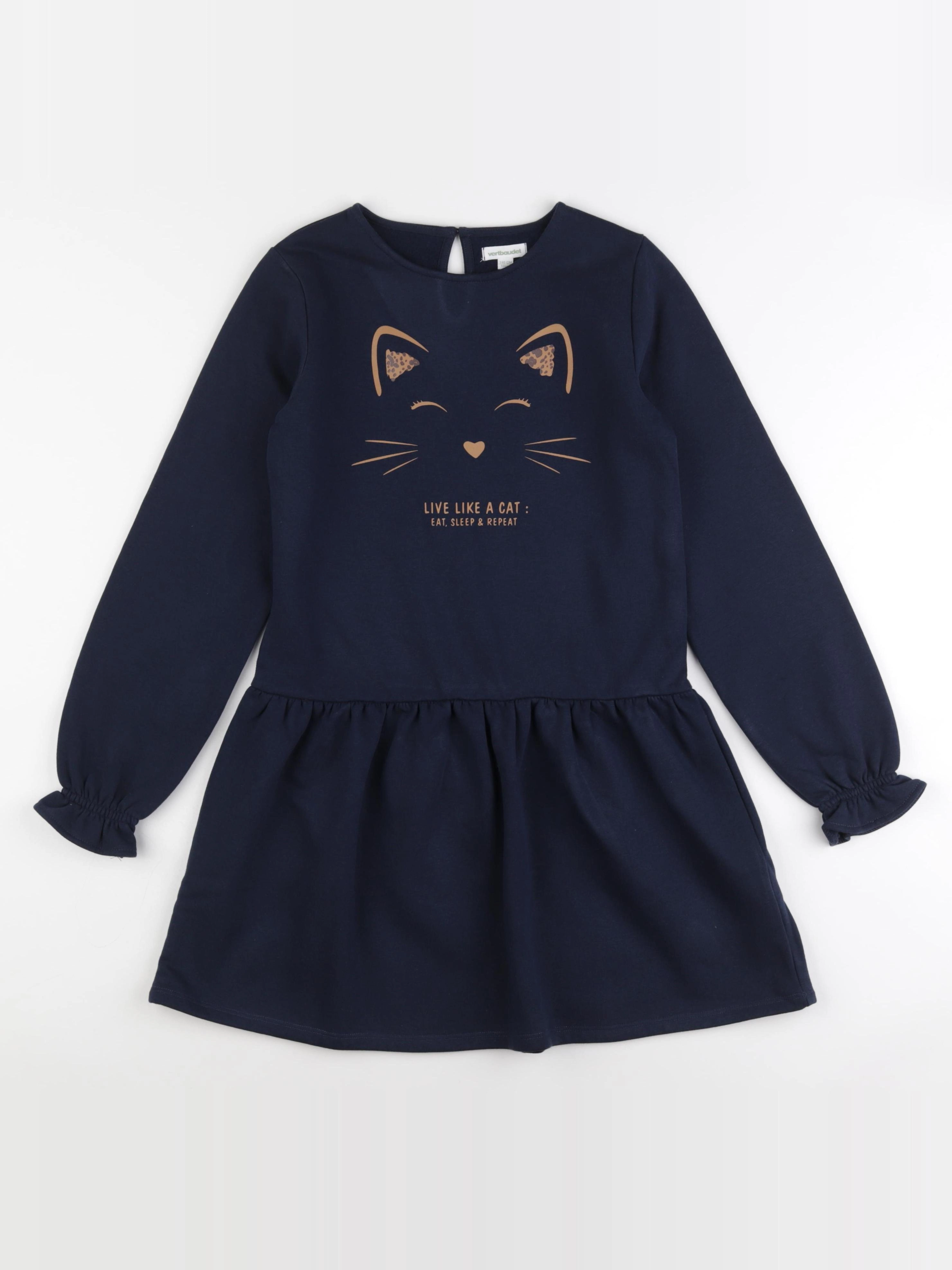Vertbaudet - robe bleu - 10 ans