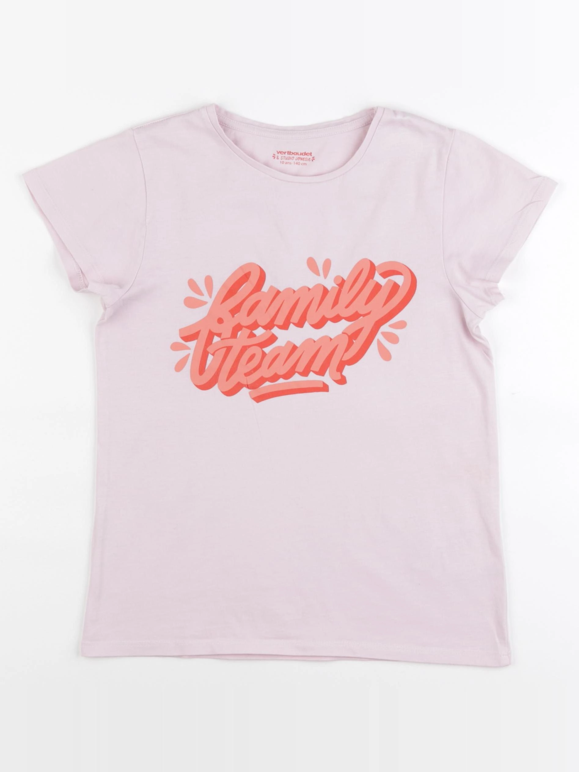 Vertbaudet - tee-shirt rose - 10 ans