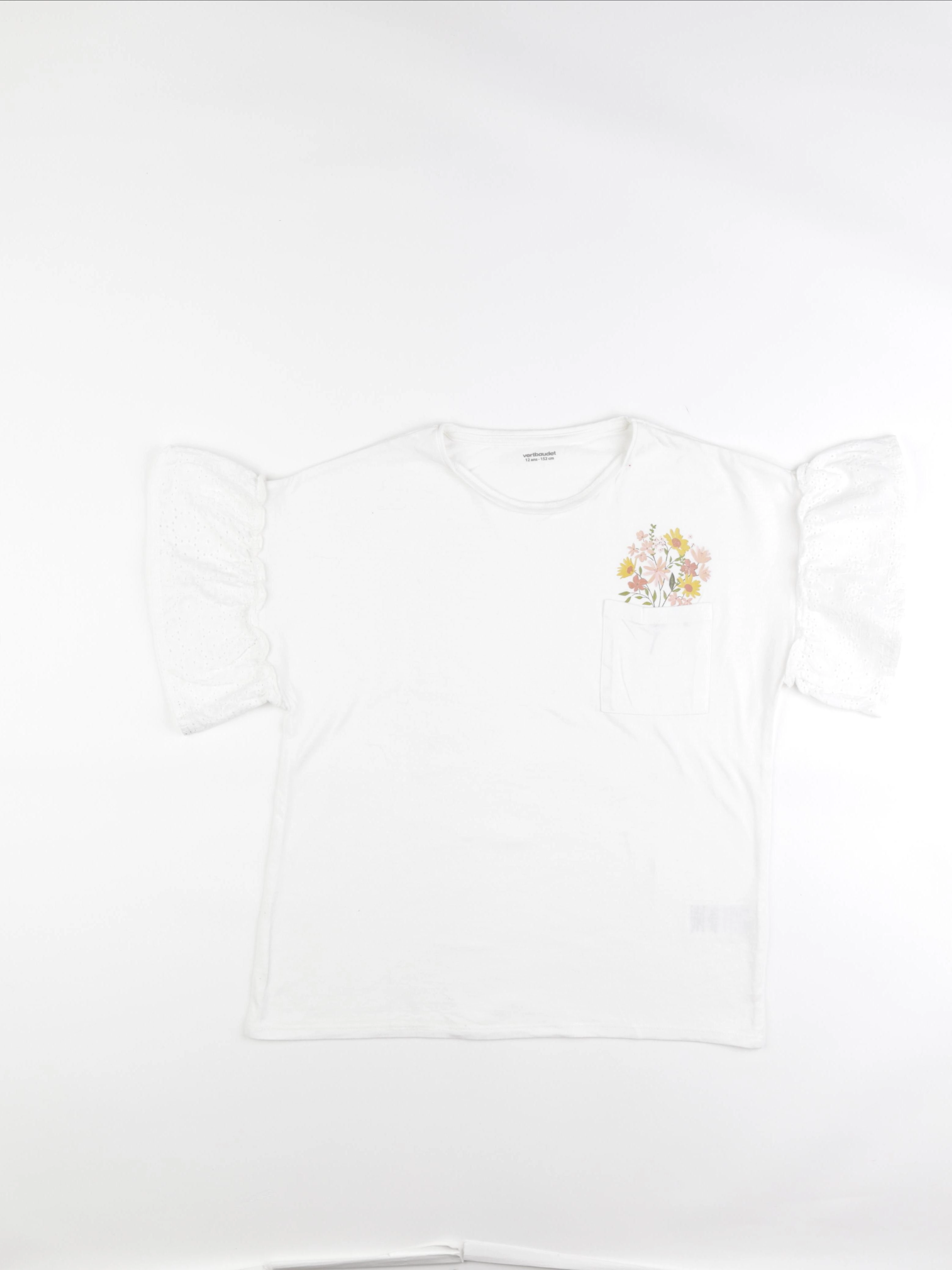 Vertbaudet - tee-shirt beige - 12 ans