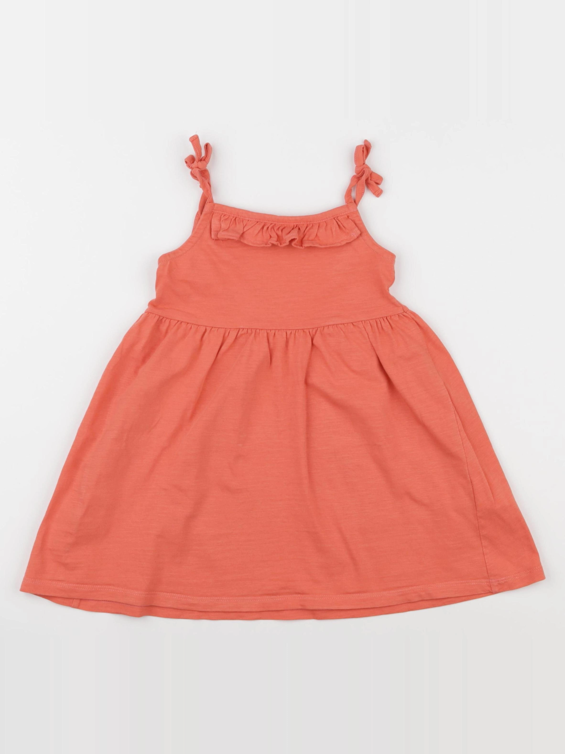 Vertbaudet - robe orange - 3 ans