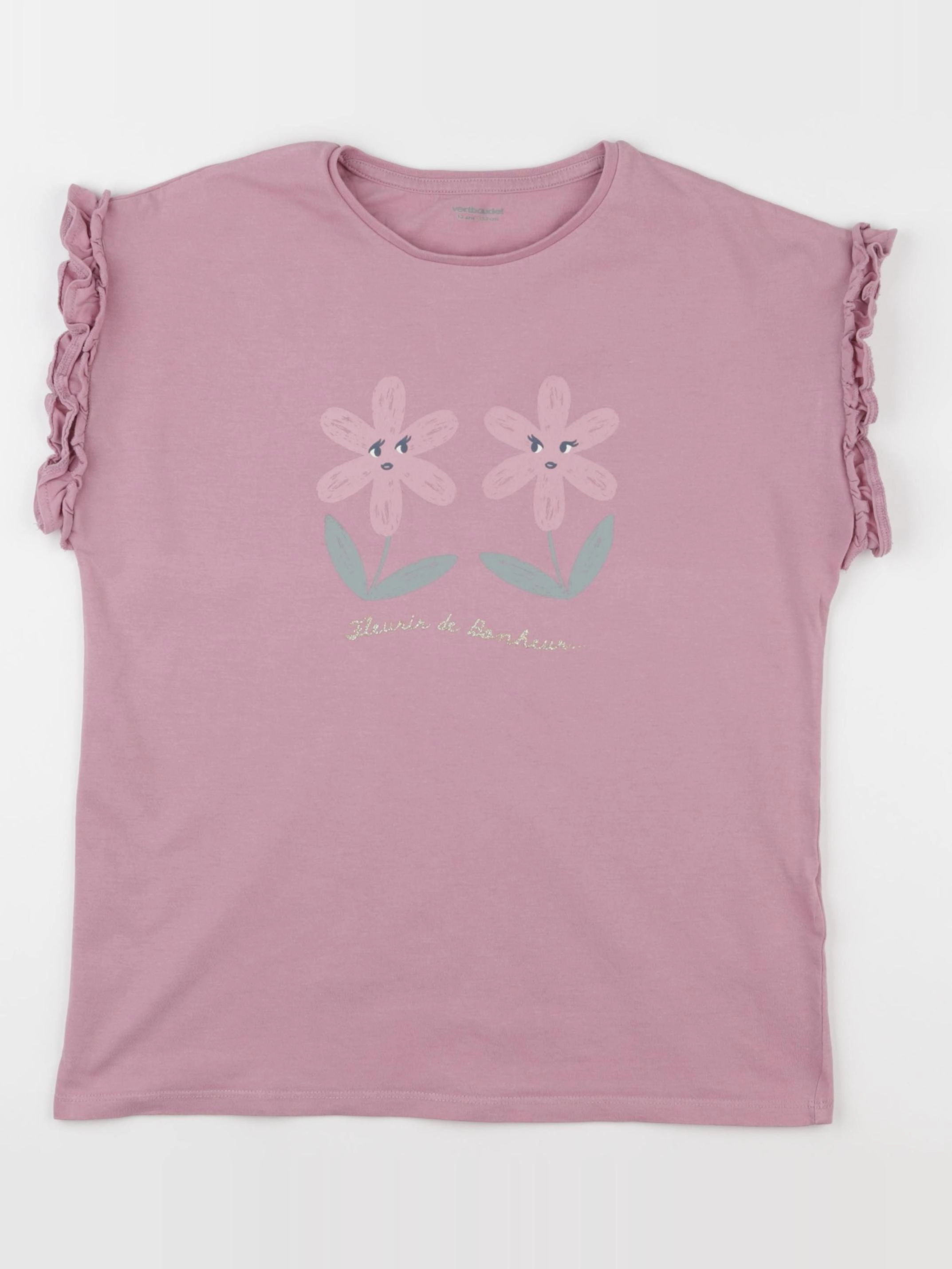 Vertbaudet - tee-shirt violet - 12 ans