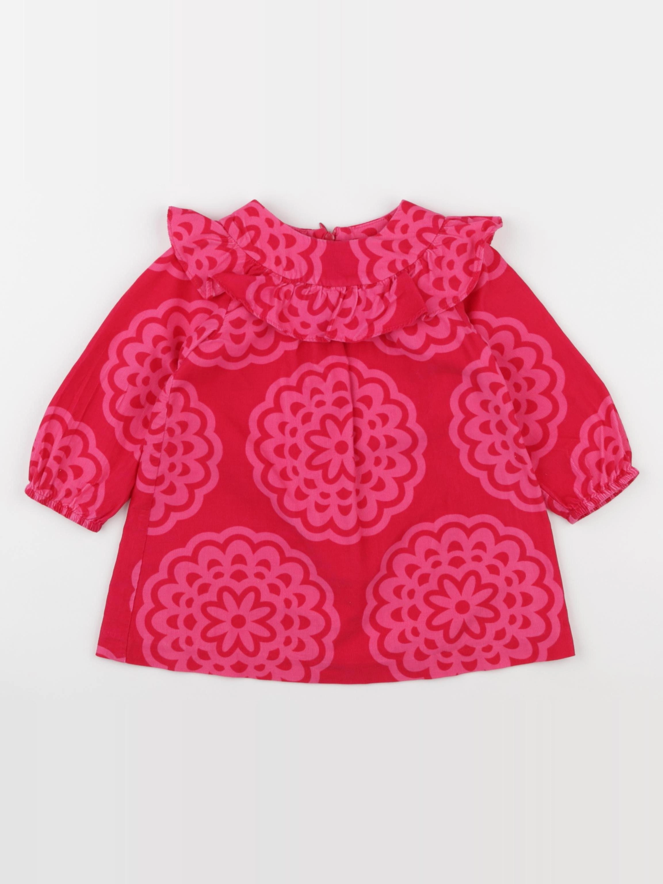 Jacadi - robe rouge, rose - 18 mois