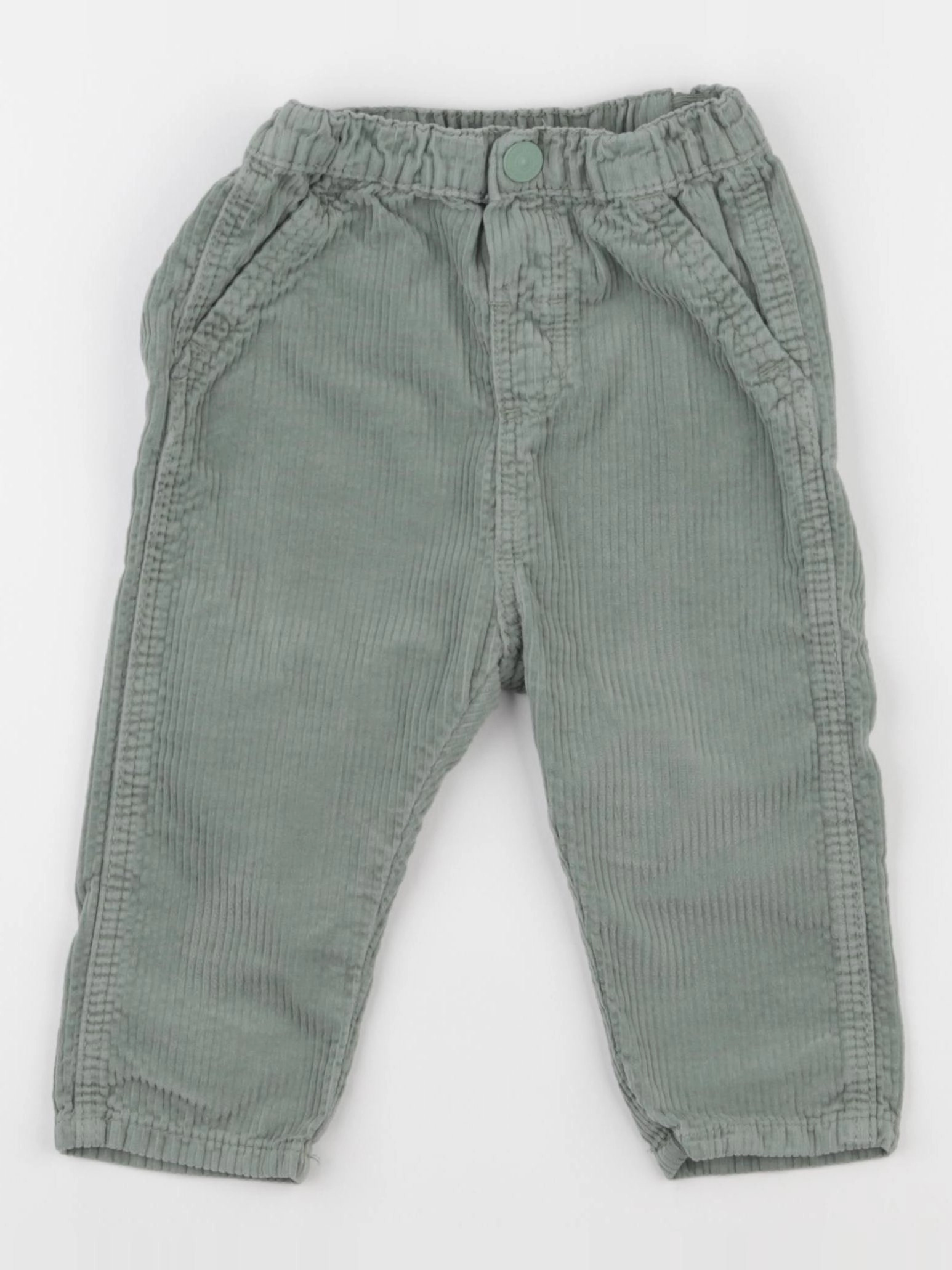 H&M - pantalon vert - 12/18 mois