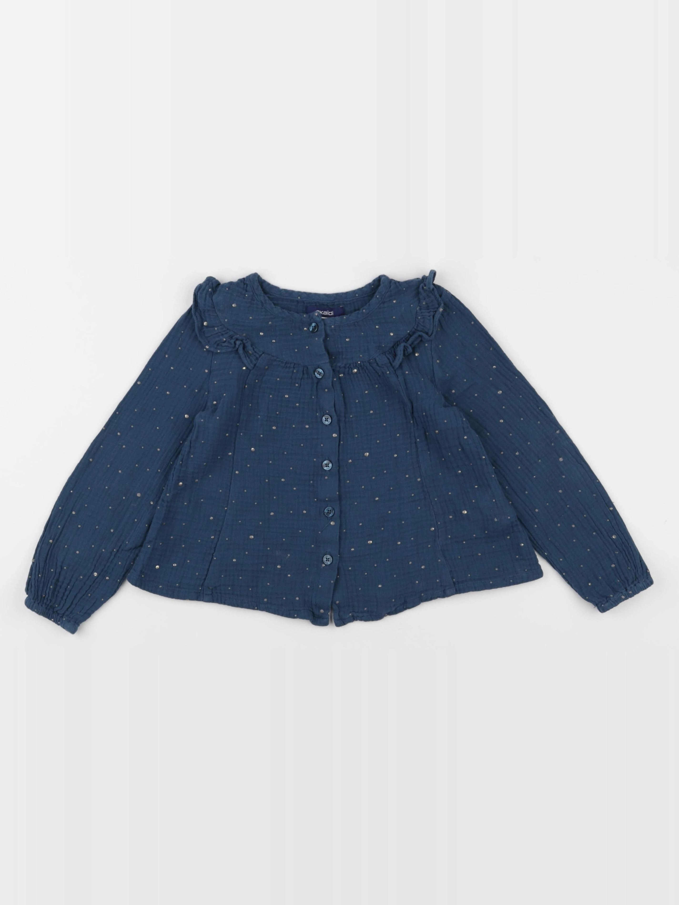 Okaidi - blouse bleu, or - 5 ans