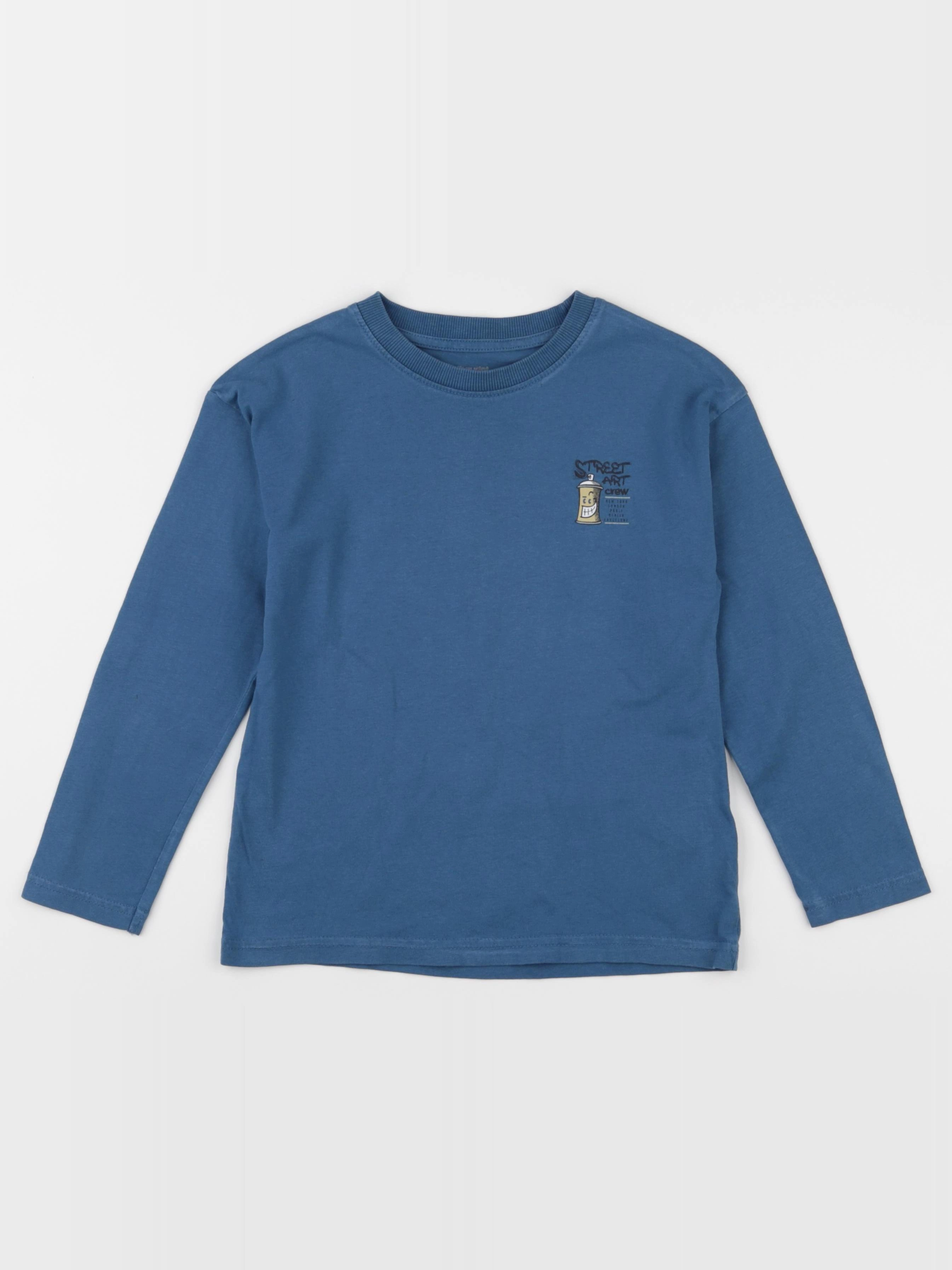 Vertbaudet - tee-shirt imprimé au dos bleu - 8 ans