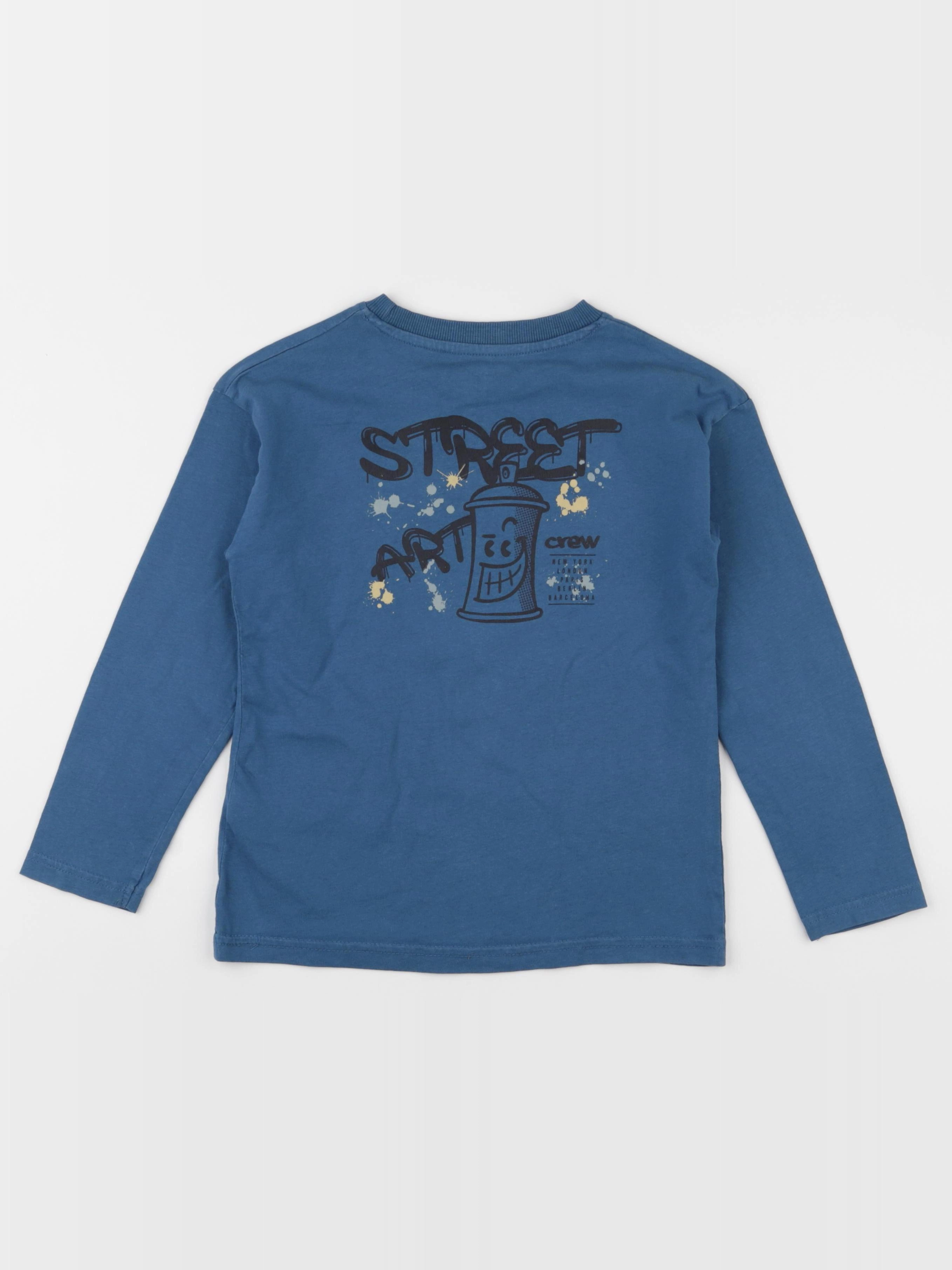 Vertbaudet - tee-shirt imprimé au dos bleu - 8 ans