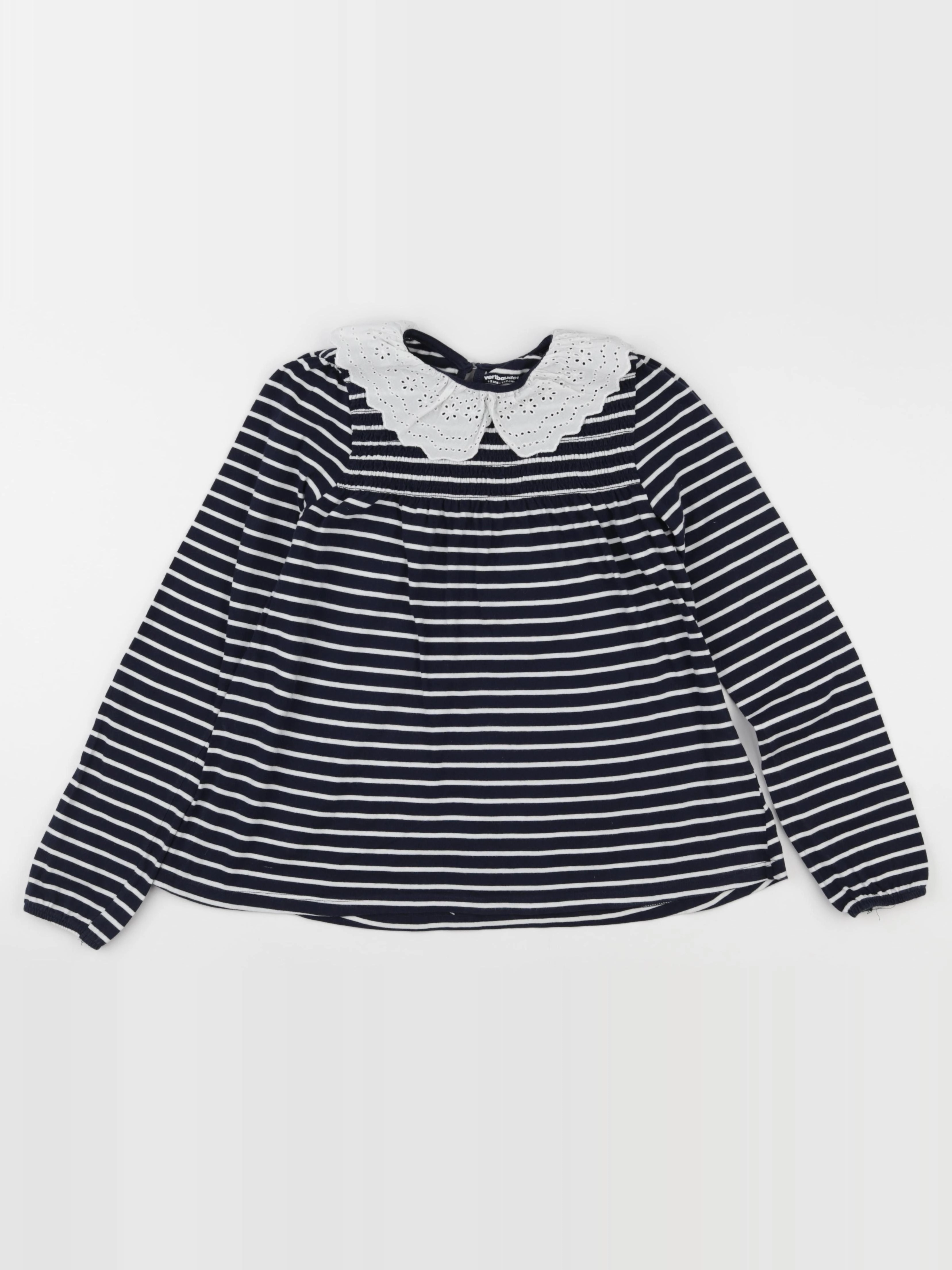 Vertbaudet - tee-shirt bleu, blanc - 12 ans