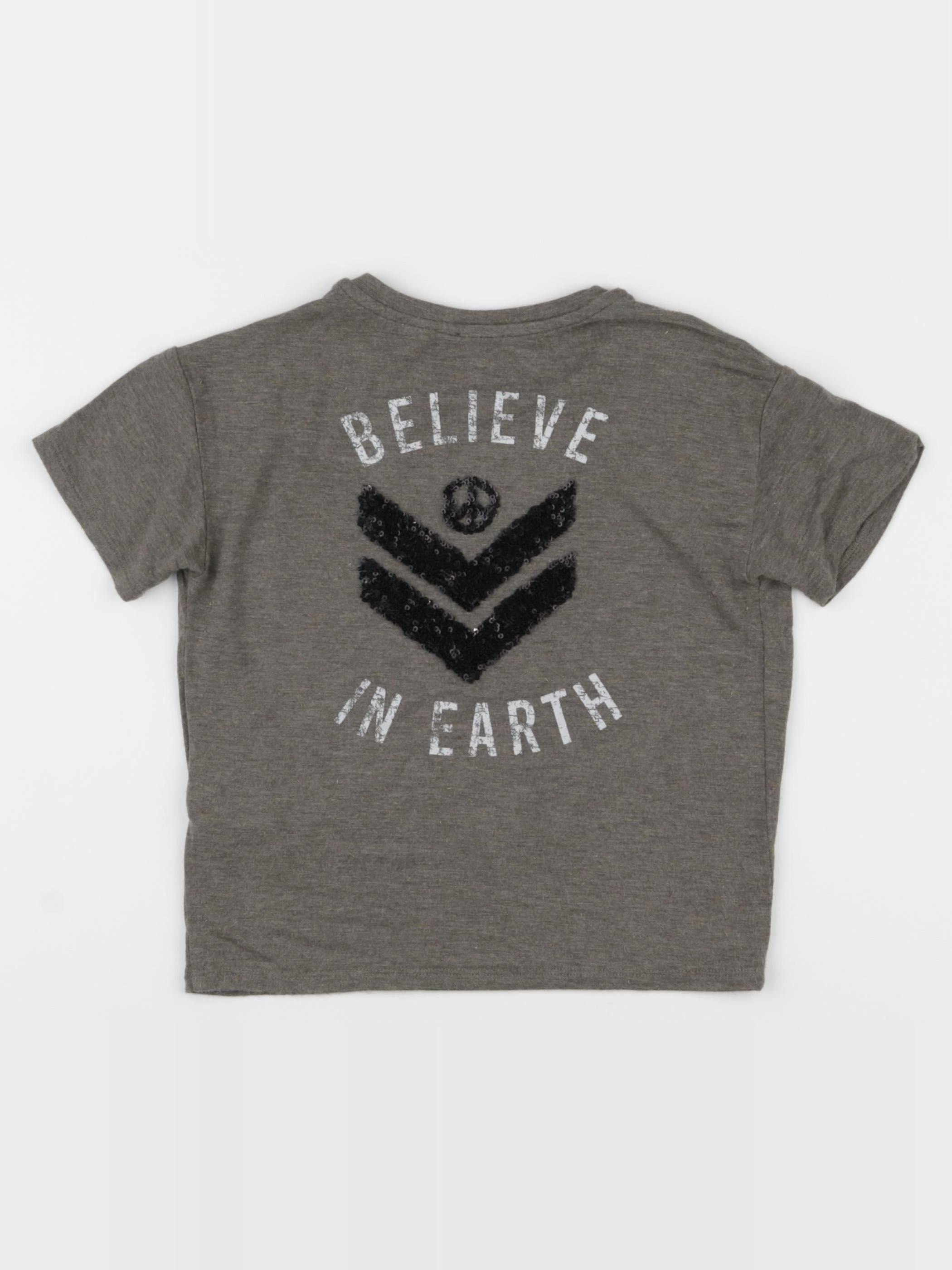 IKKS - tee-shirt imprimé au dos gris, or - 6 ans