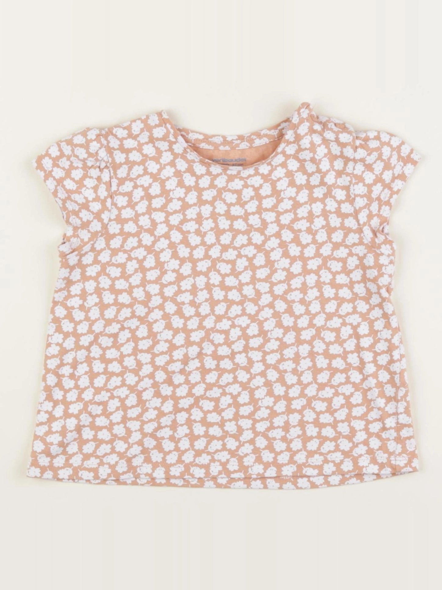 Vertbaudet - tee-shirt rose, blanc - 36 mois