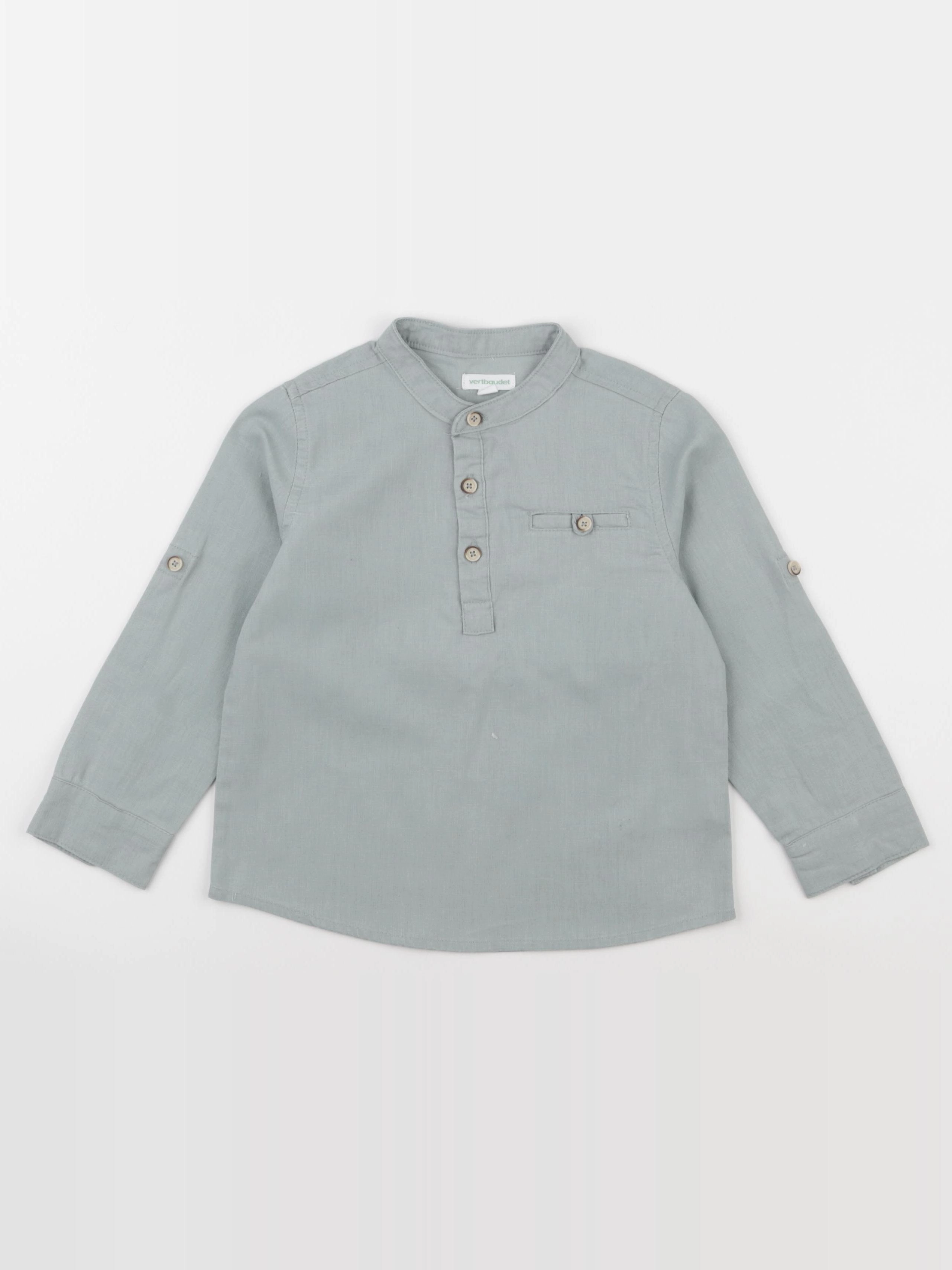 Vertbaudet - chemise vert - 4 ans