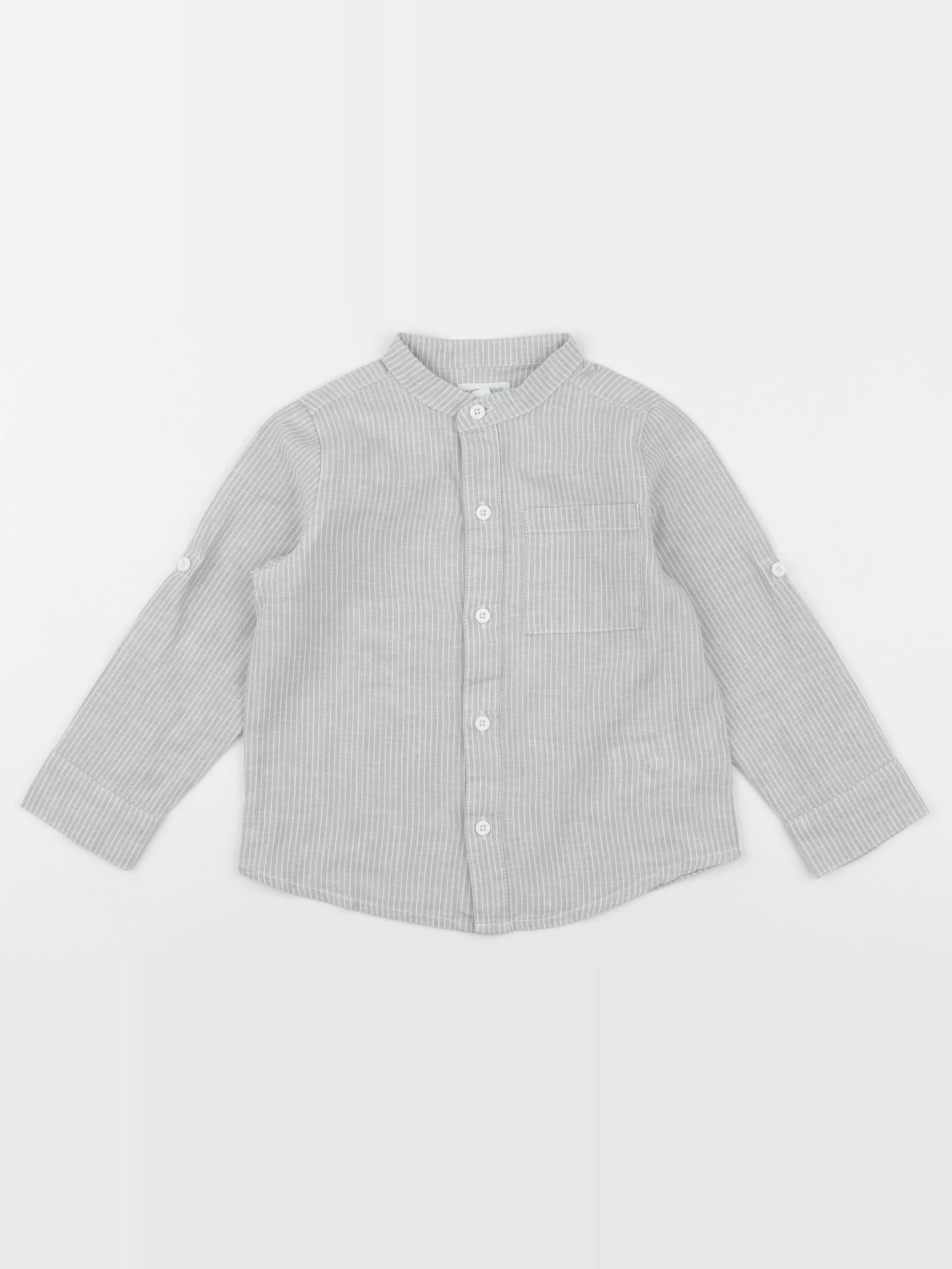 Vertbaudet - chemise vert, blanc - 4 ans