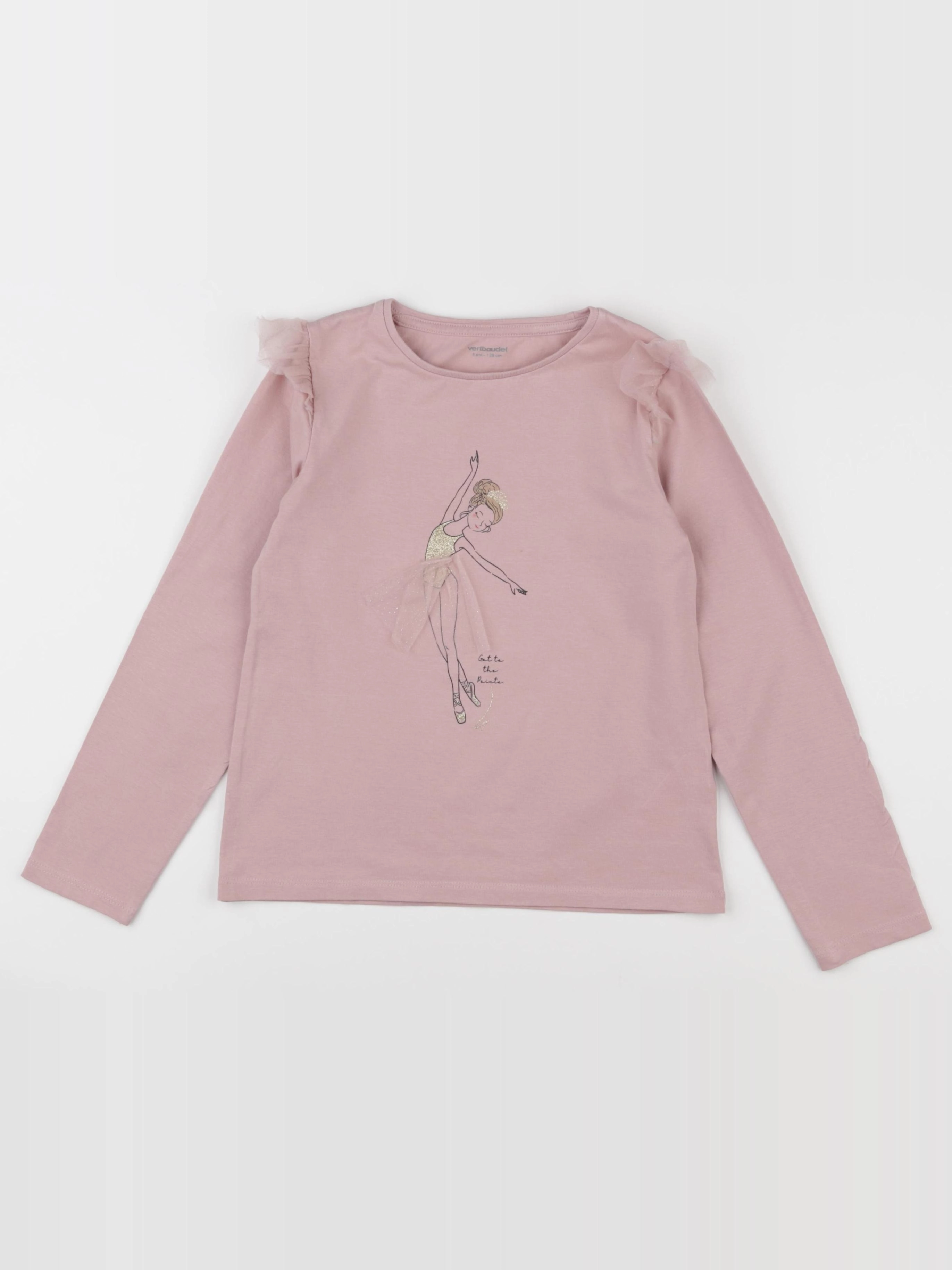 Vertbaudet - tee-shirt rose - 8 ans