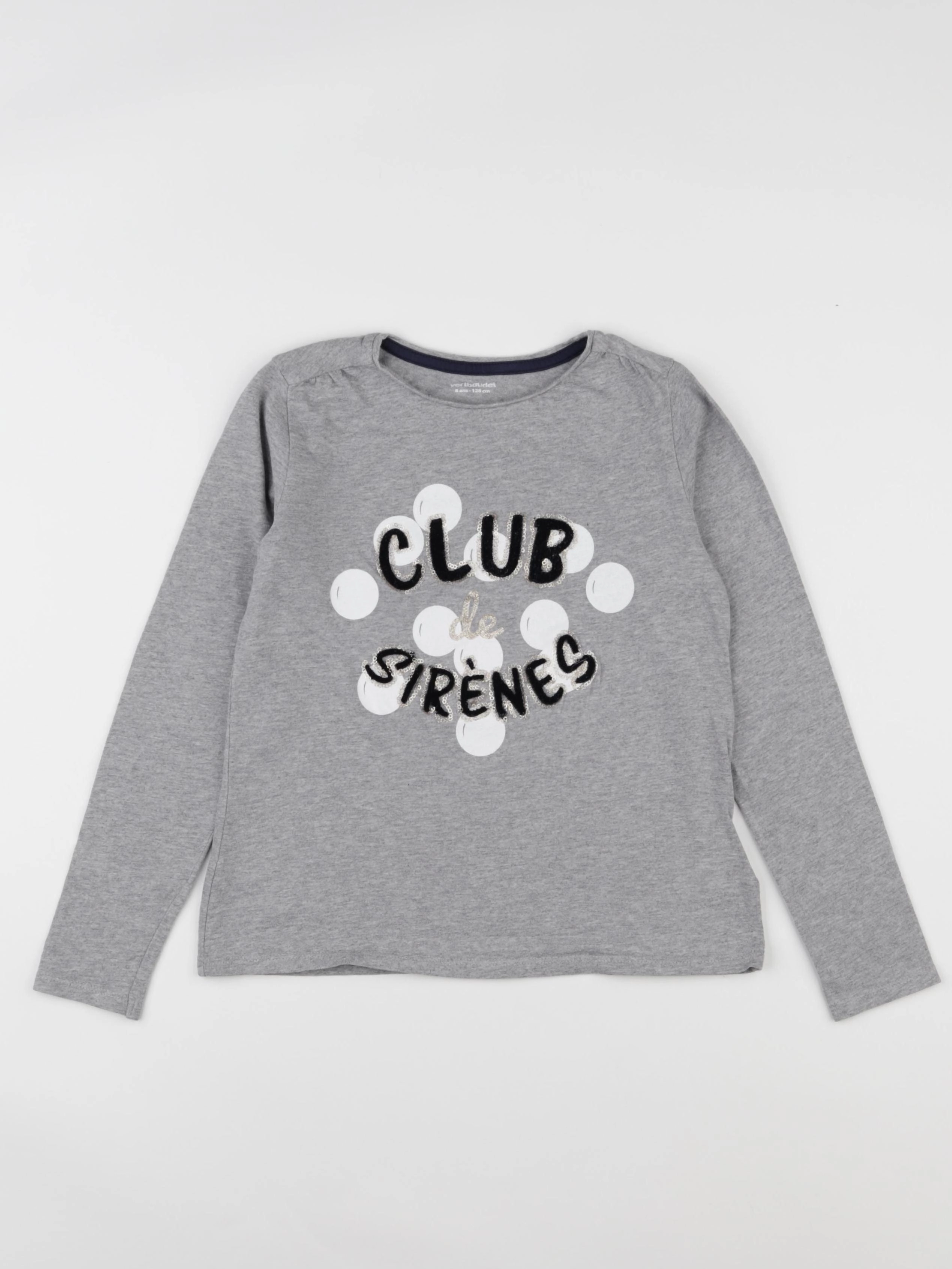 Vertbaudet - tee-shirt gris - 8 ans