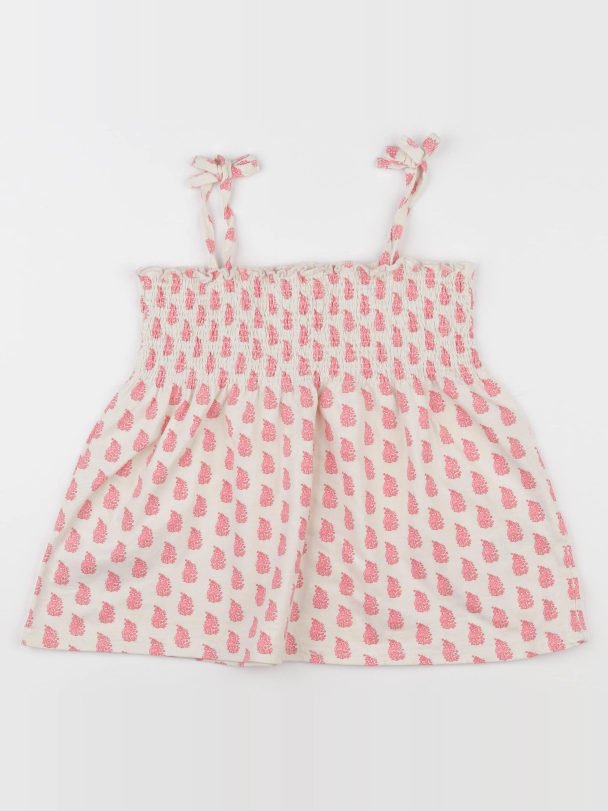 Vertbaudet - blouse rose, blanc - 8 ans