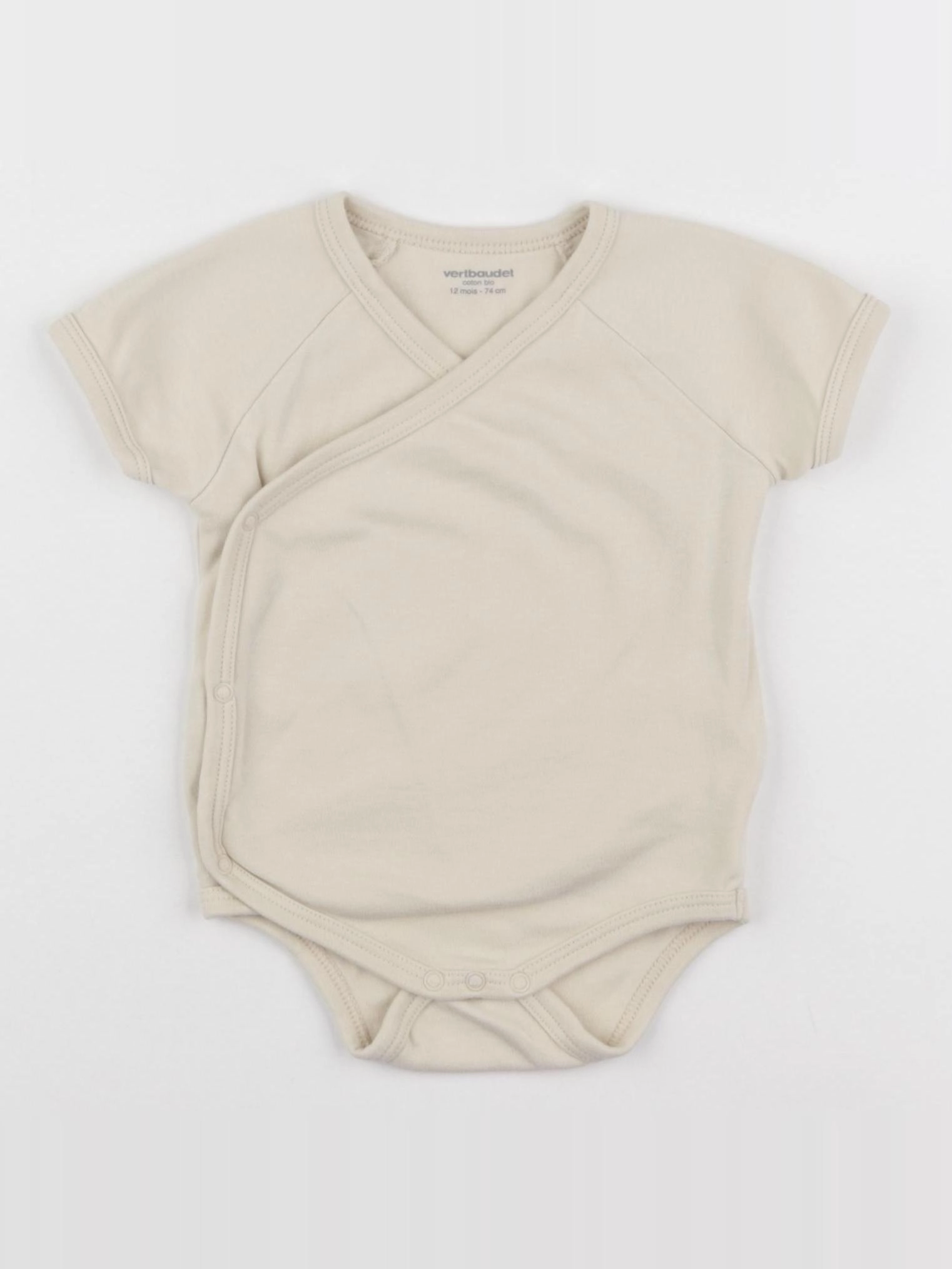 Vertbaudet - body beige - 12 mois