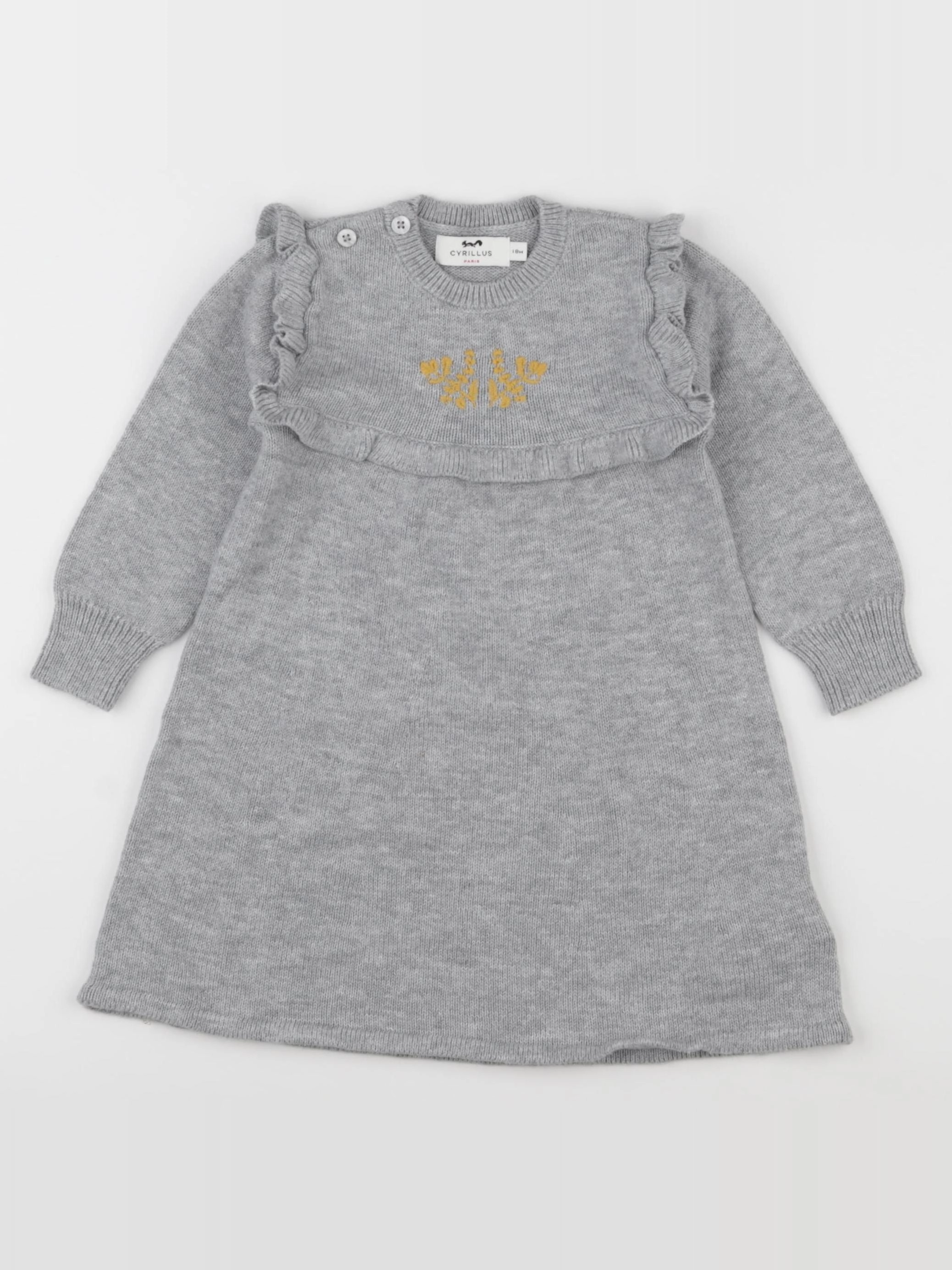 Cyrillus - robe gris - 18 mois