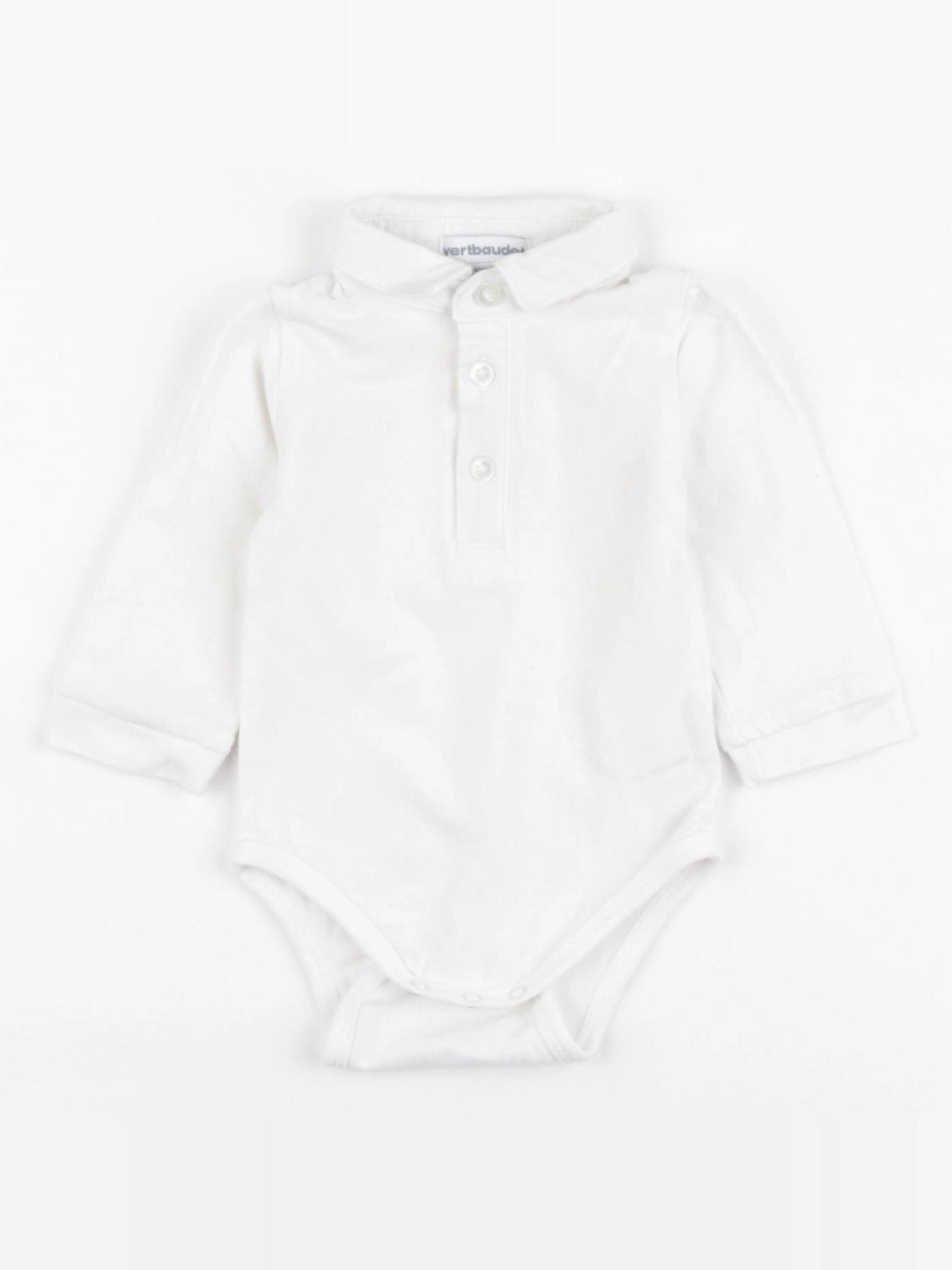 Vertbaudet - body à col blanc - 3 mois