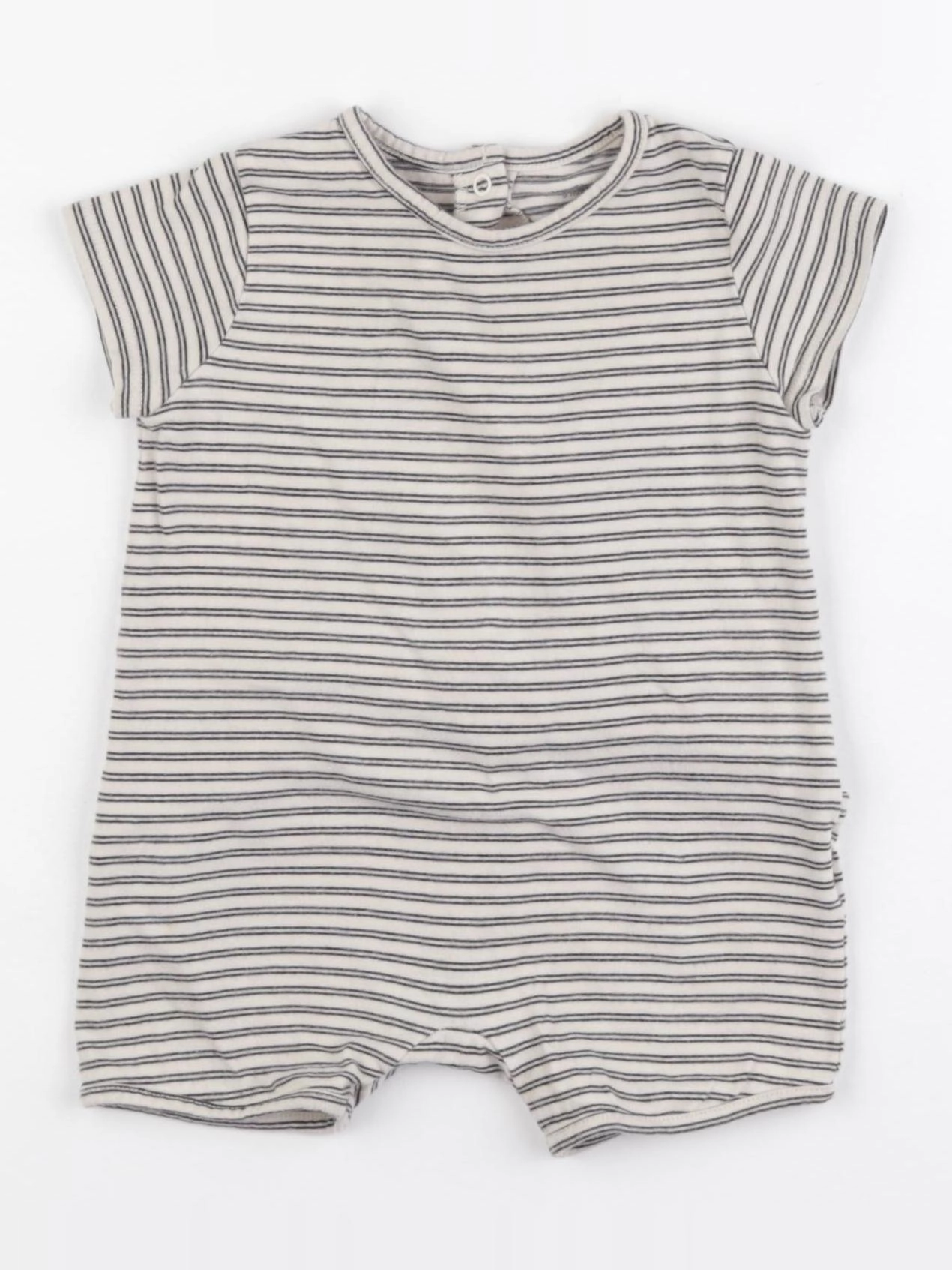 Vertbaudet - pyjama coton beige, noir - 9 mois