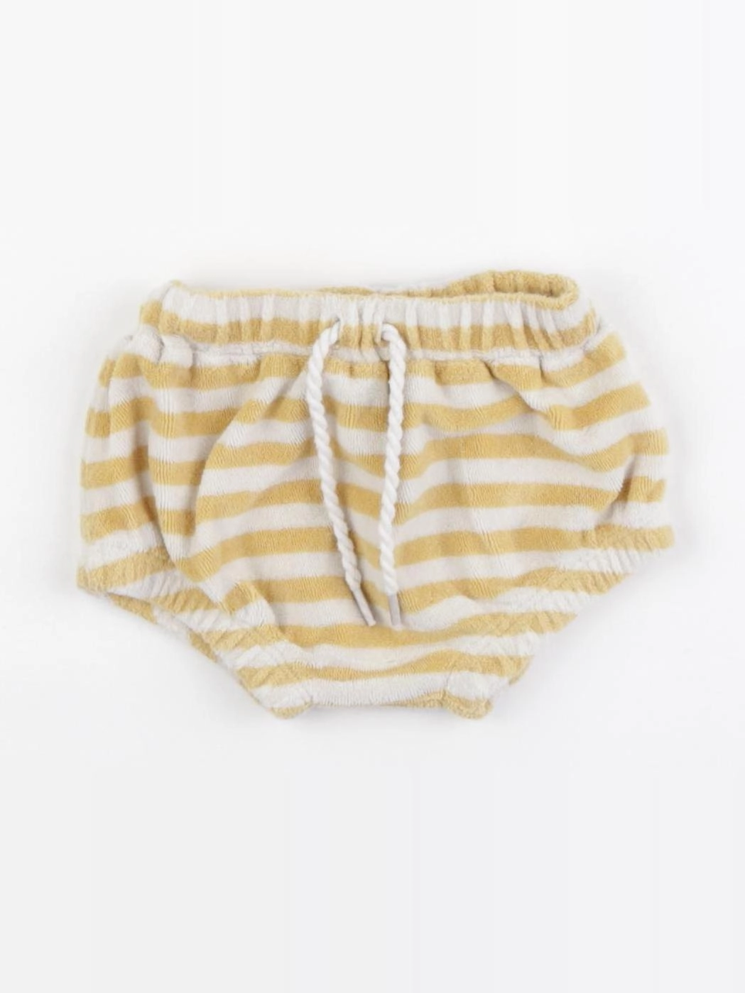 Vertbaudet - short jaune, blanc - 3 mois