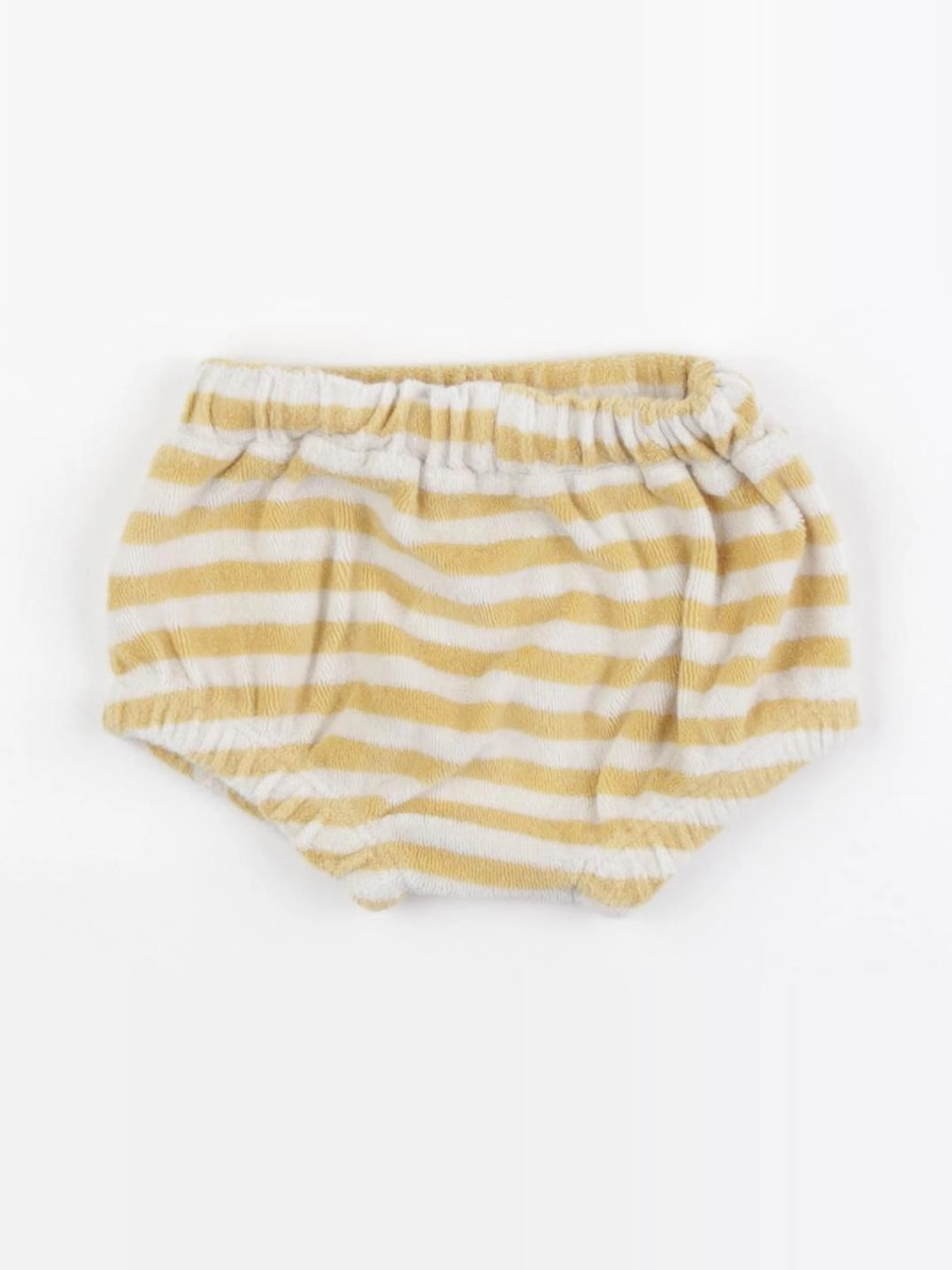 Vertbaudet - short jaune, blanc - 3 mois