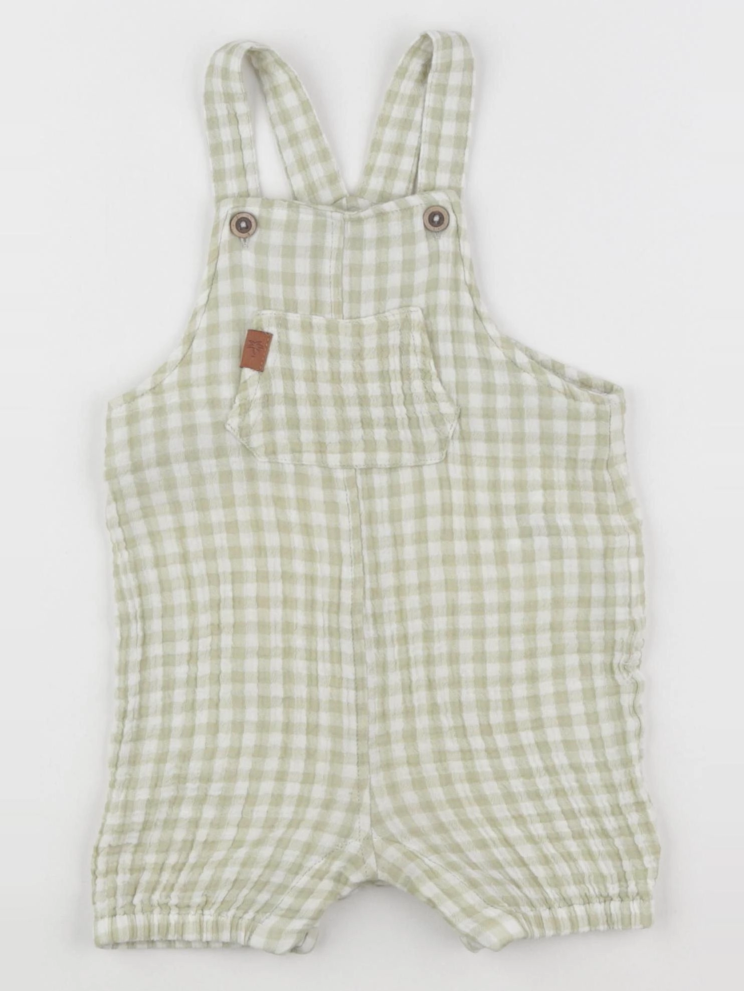 Vertbaudet - salopette blanc, vert - 12 mois