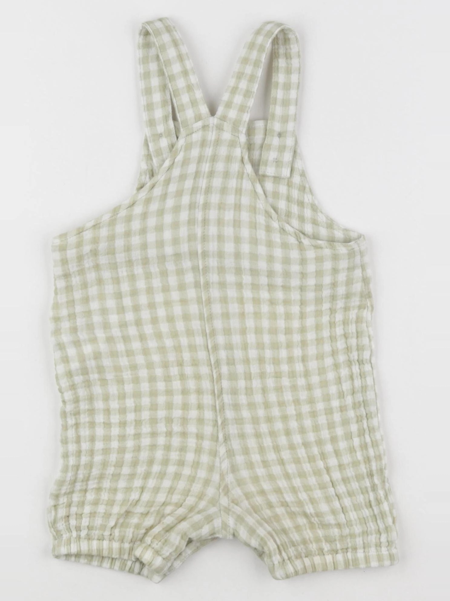 Vertbaudet - salopette blanc, vert - 12 mois