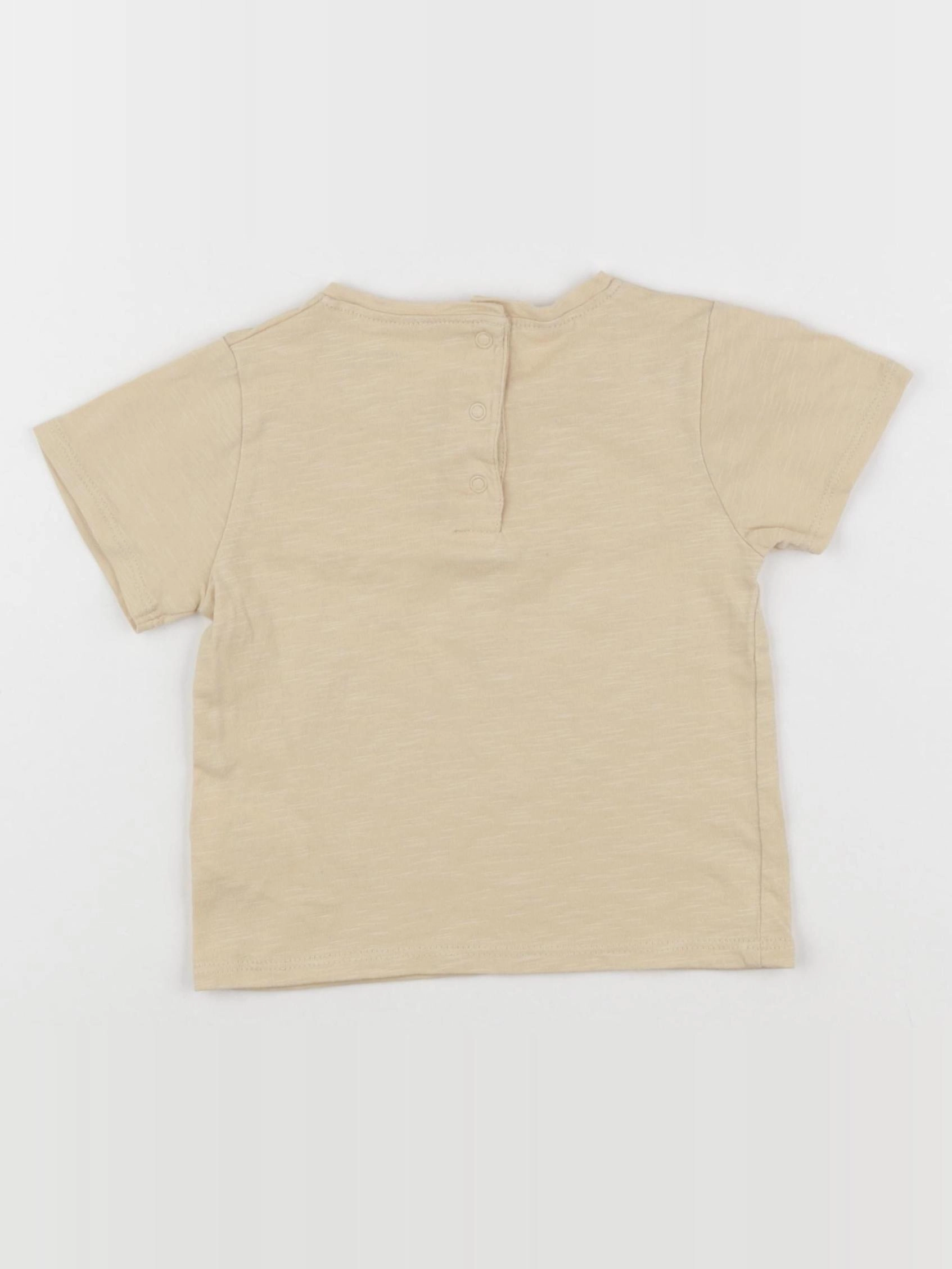 Vertbaudet - tee-shirt beige - 12 mois