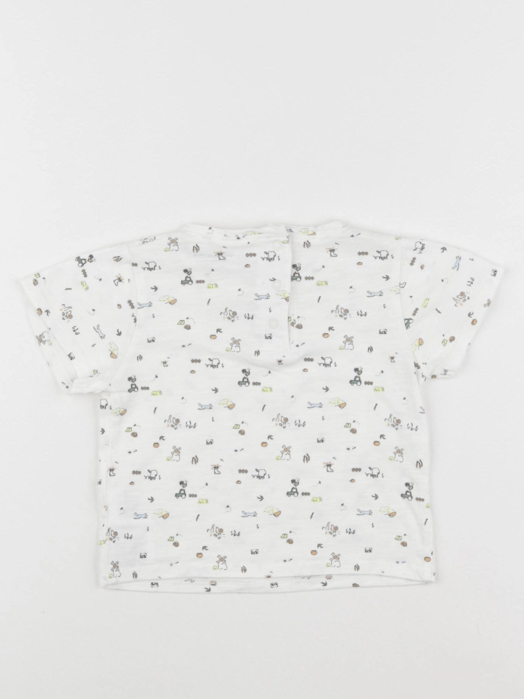 Vertbaudet - tee-shirt blanc - 12 mois