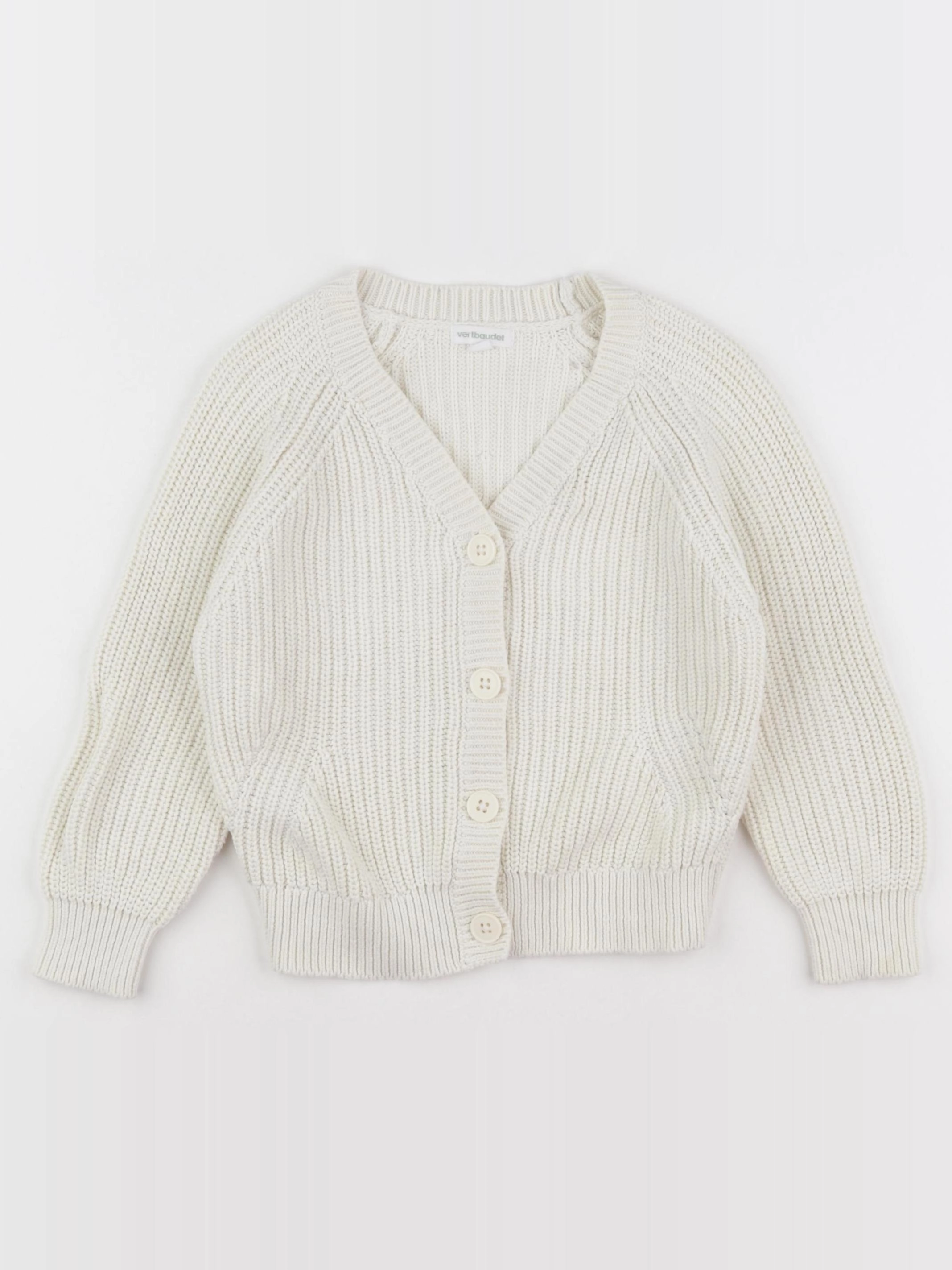 Vertbaudet - gilet blanc - 4 ans