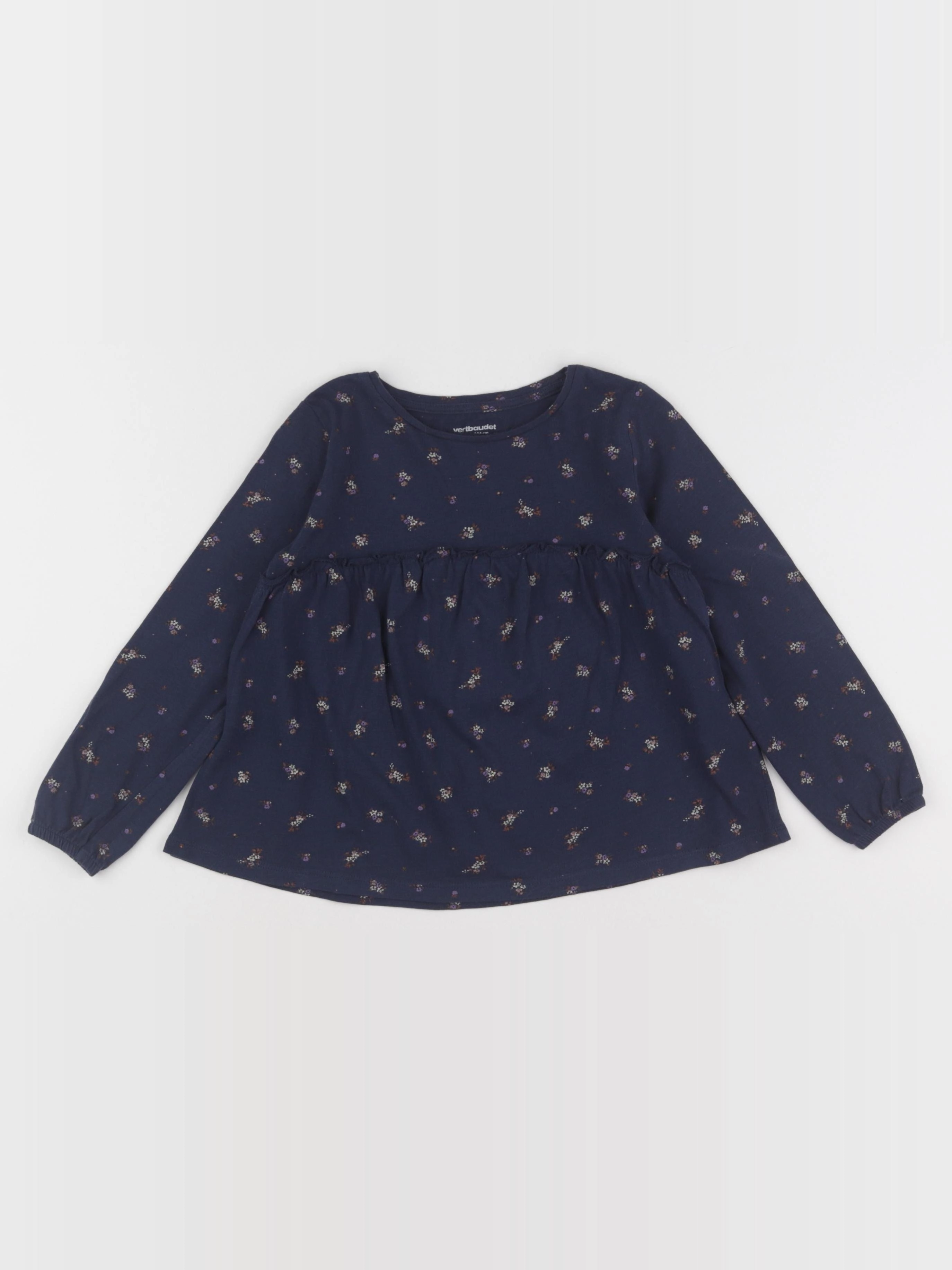 Vertbaudet - tee-shirt bleu - 4 ans