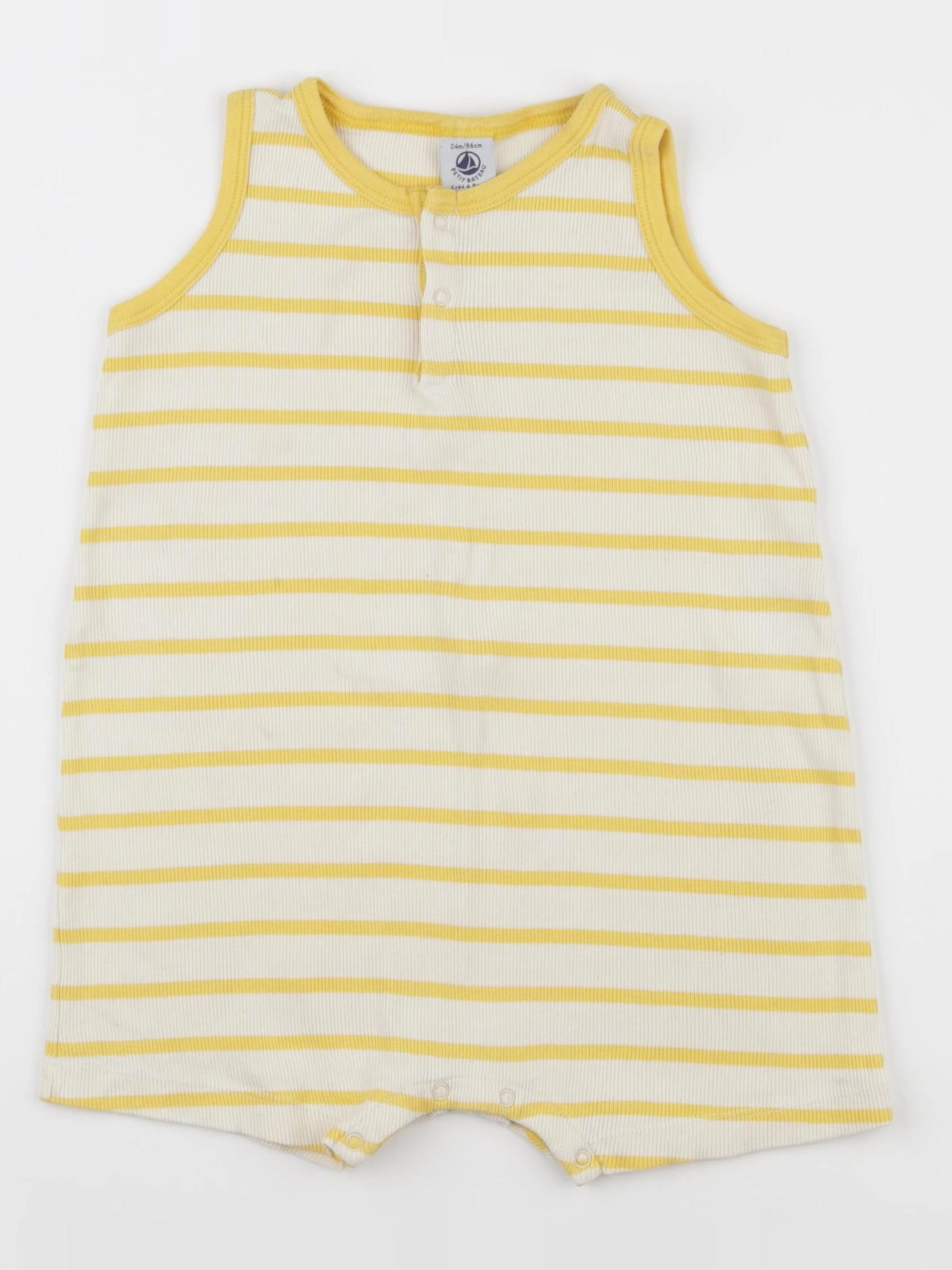 Petit Bateau - combinaison jaune - 24 mois