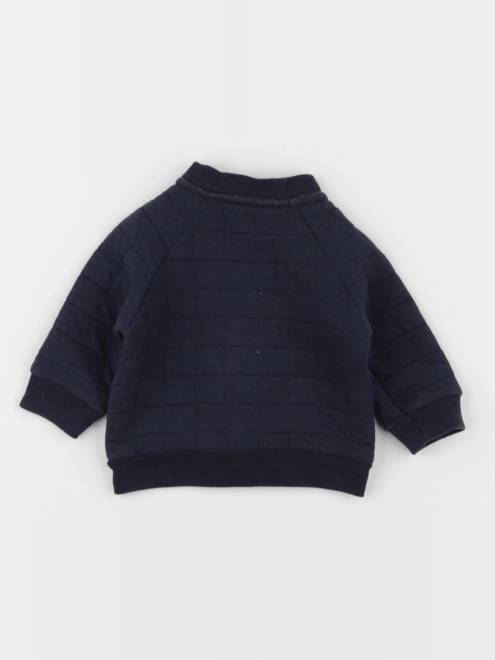 Petit Bateau - sweat bleu - 3 mois
