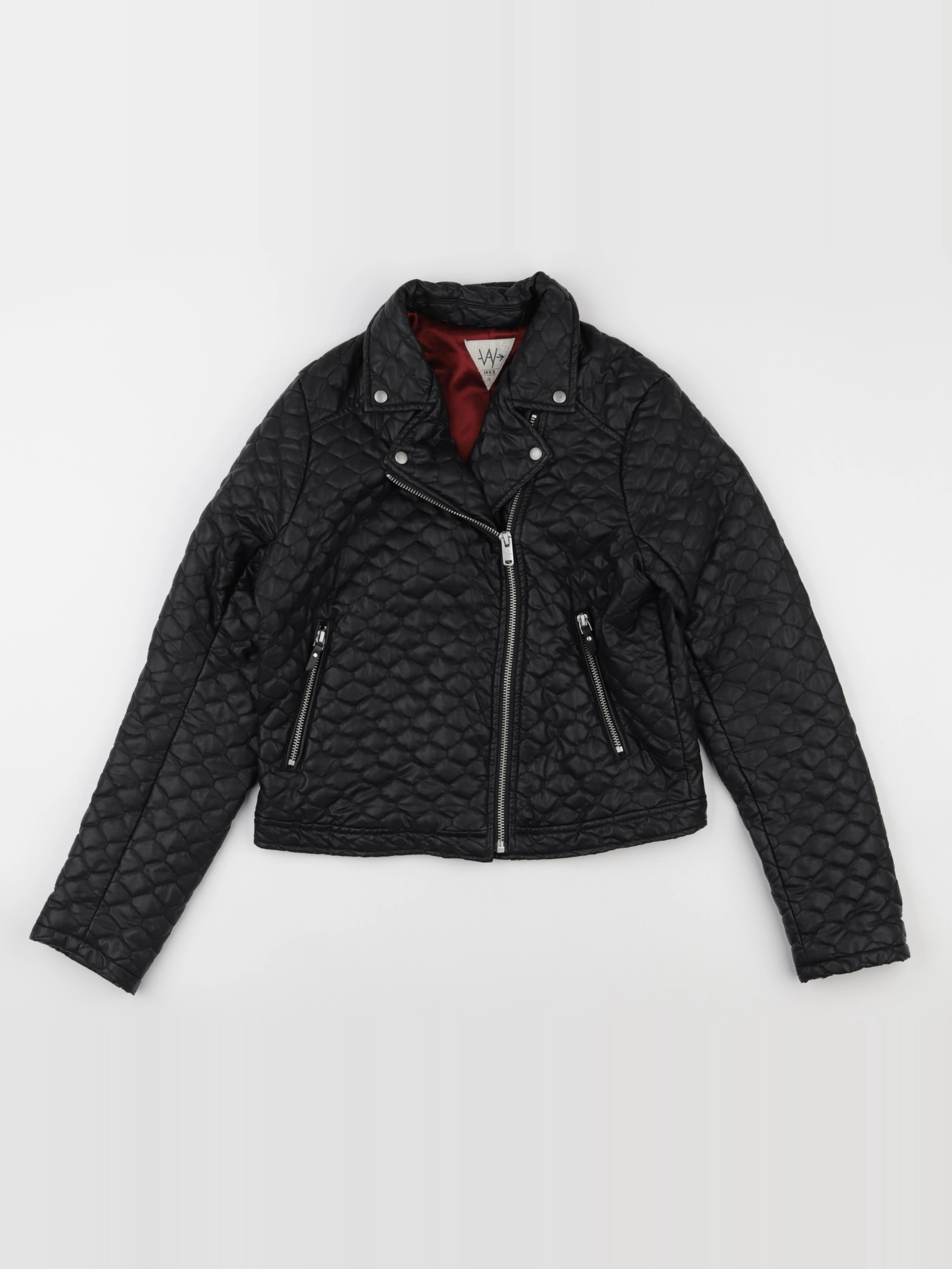 IKKS - veste simili cuir noir - 14 ans