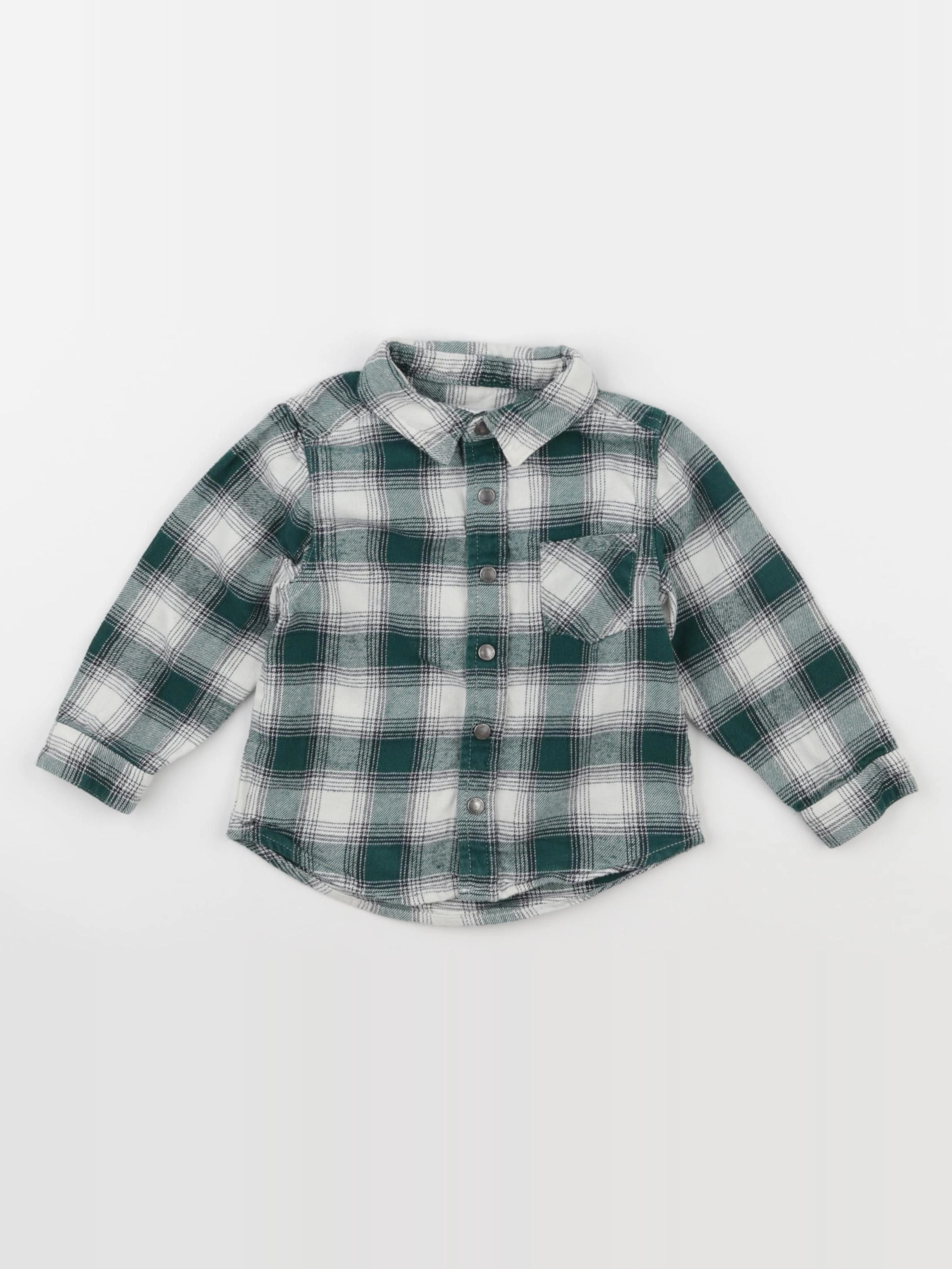 Vertbaudet - chemise vert - 18 mois