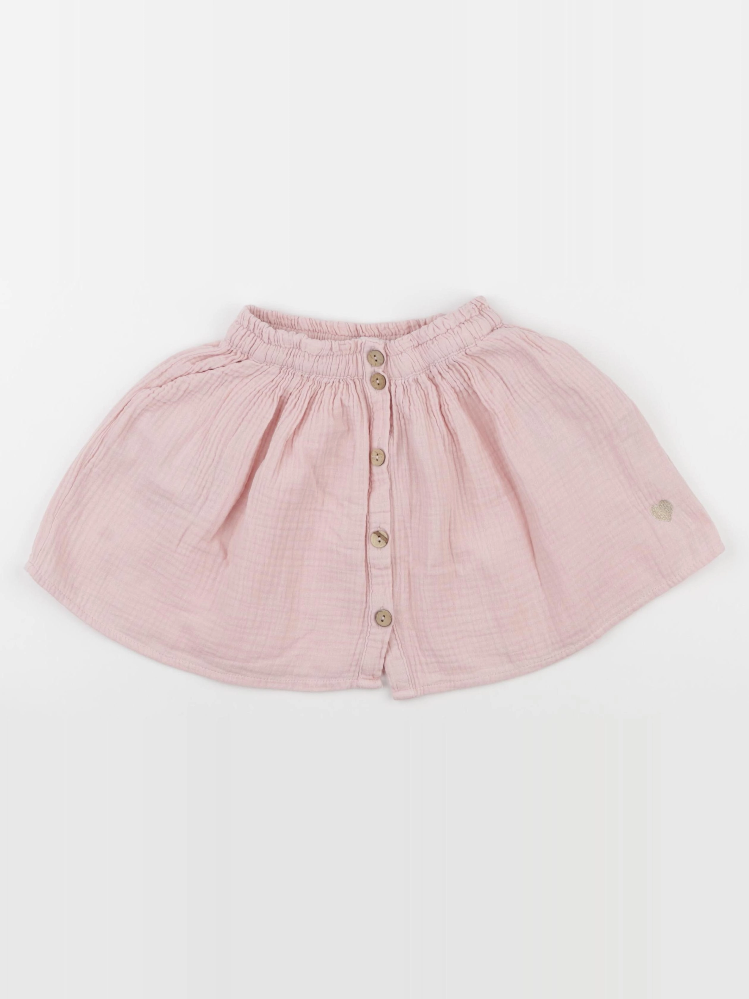 Vertbaudet - jupe or, rose - 5 ans