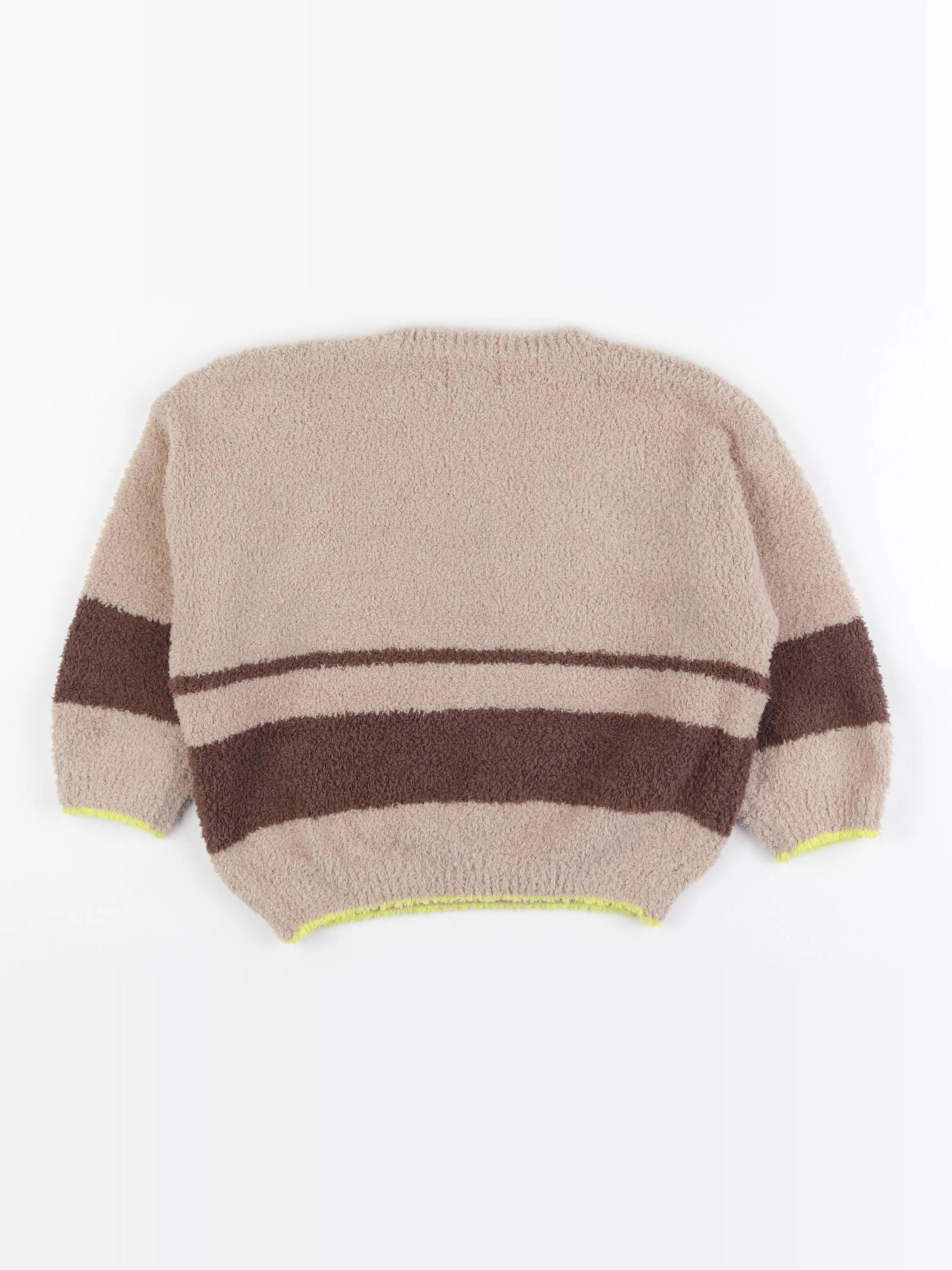 7 AM - pull marron, beige - 2/3 ans