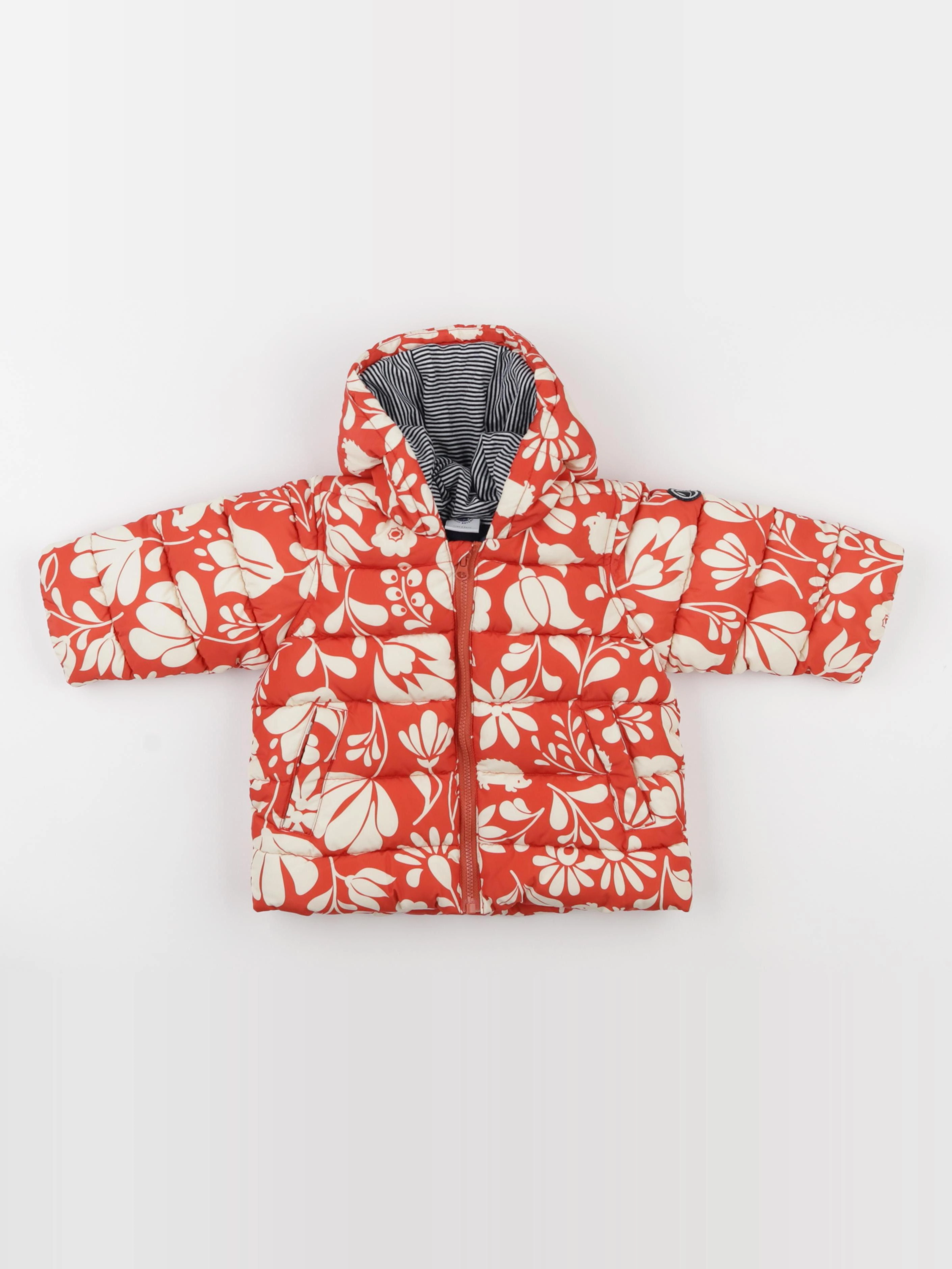 Petit Bateau - doudoune rouge - 6 mois