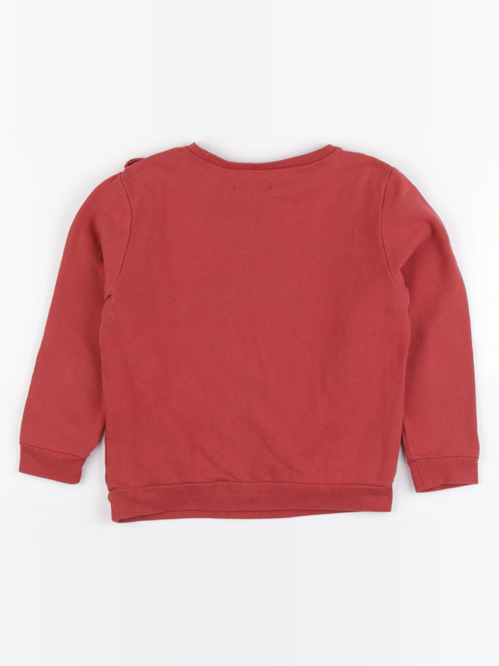 Vertbaudet - sweat rouge - 6 ans