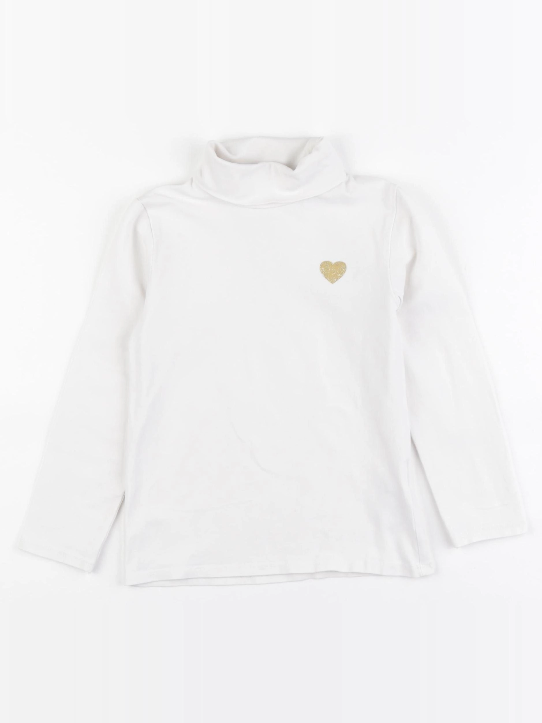 Vertbaudet - sous-pull blanc - 6 ans