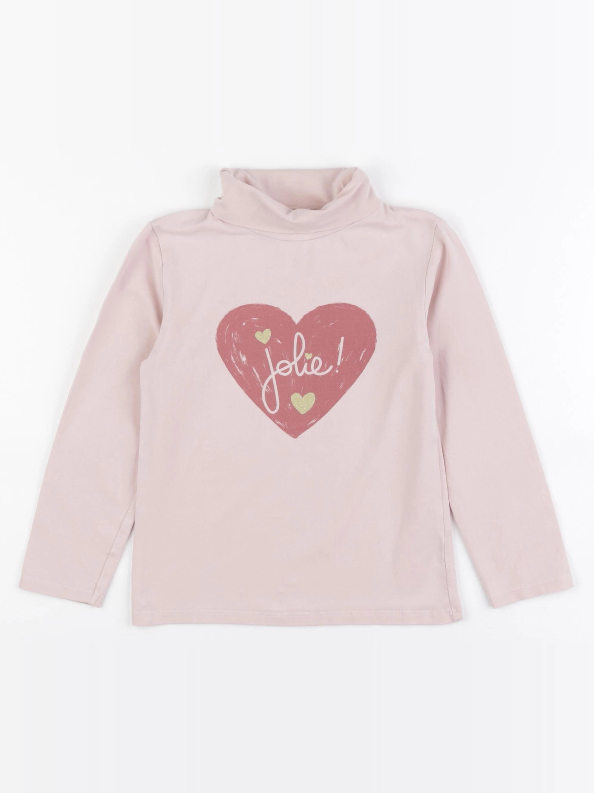 Vertbaudet - sous-pull rose - 6 ans